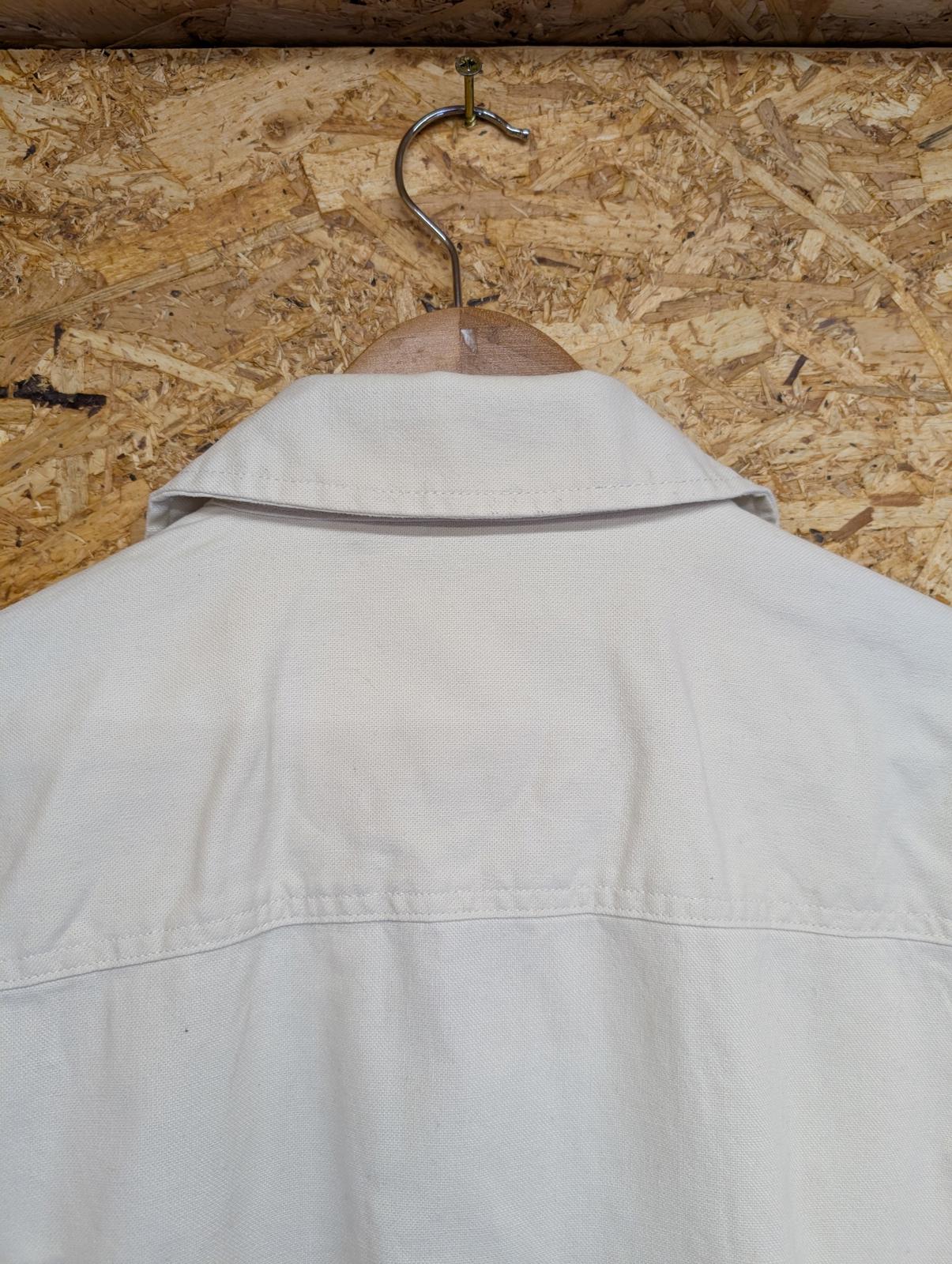 Ben Sherman Chore Jacket Medium Men Cream Overshirt Canvas Utility Shacket