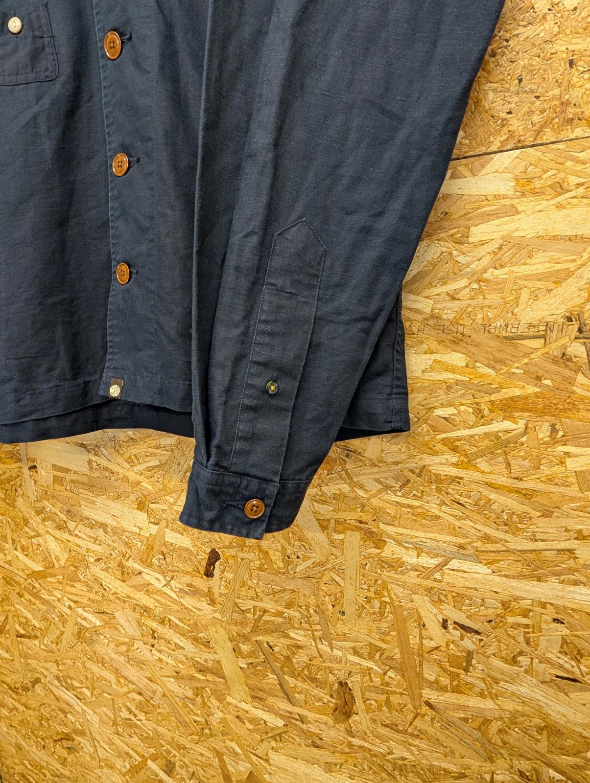 Pretty Green Chore Jacket XL Men Navy Blue Overshirt Canvas Utility Shacket