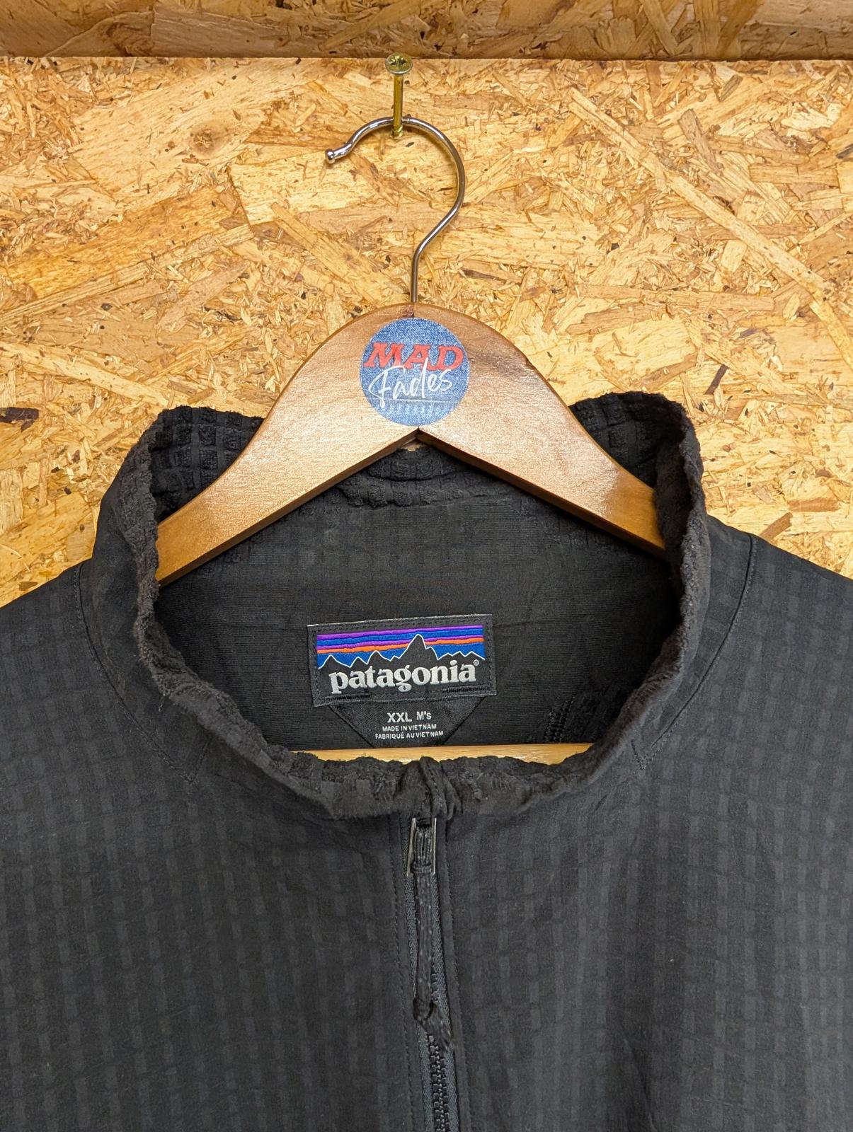Patagonia R1 TechFace Jacket Fleece XXL Men Full Zip Black Microgrid Jumper
