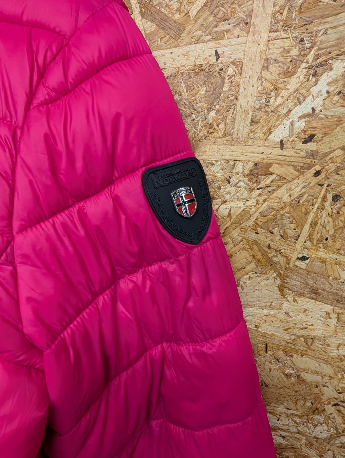 Geographical Norway Pink Puffer Jacket XL UK 16 Women Quilted Lightweight Layer