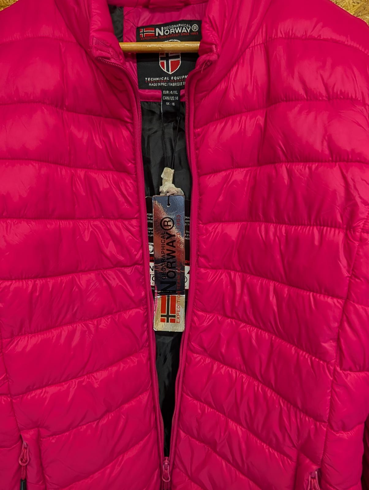 Geographical Norway Pink Puffer Jacket XL UK 16 Women Quilted Lightweight Layer