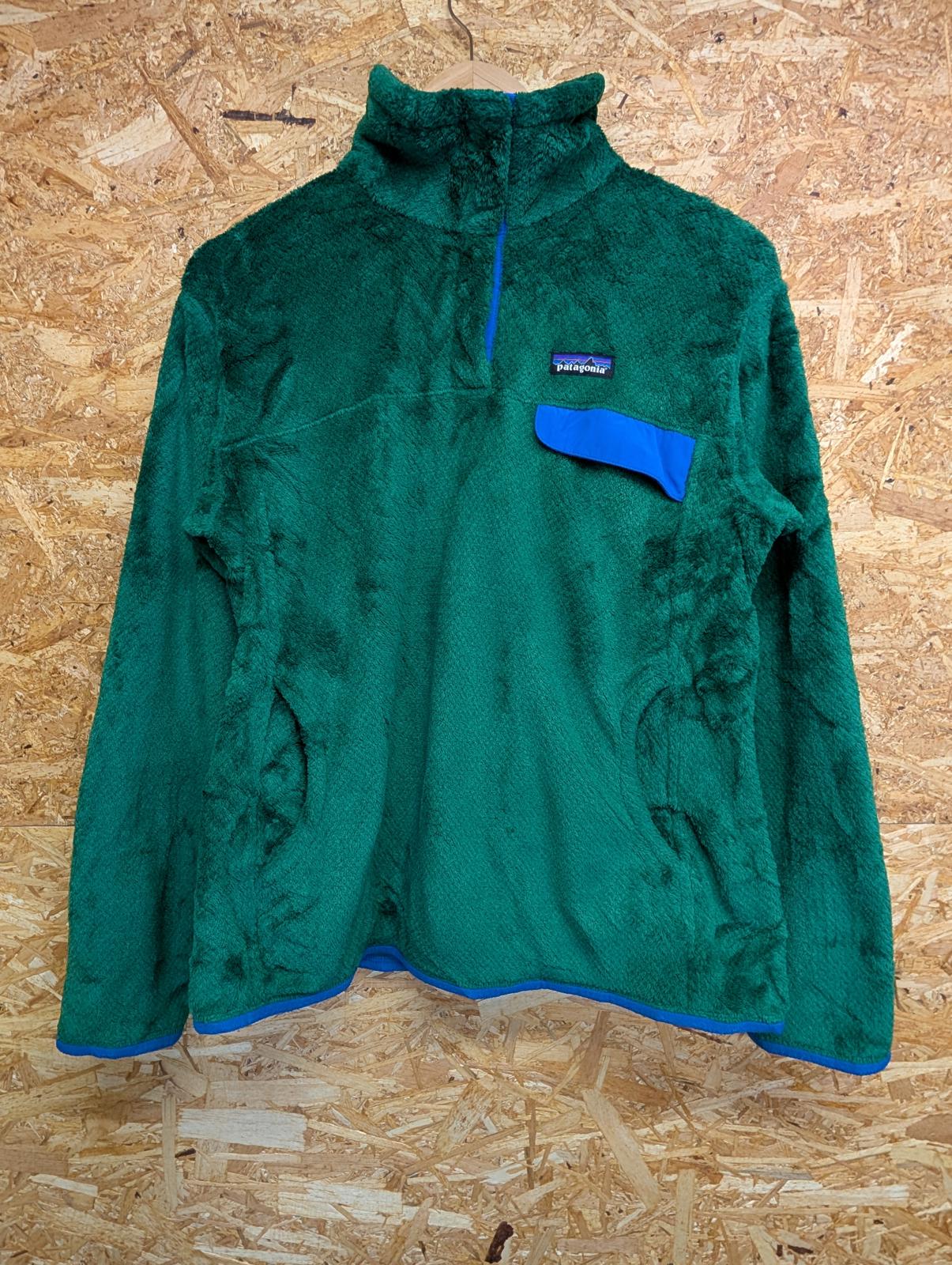 Patagonia Synchilla Snap-T Fleece Large Women Green Blue Pocket Retro-X Better