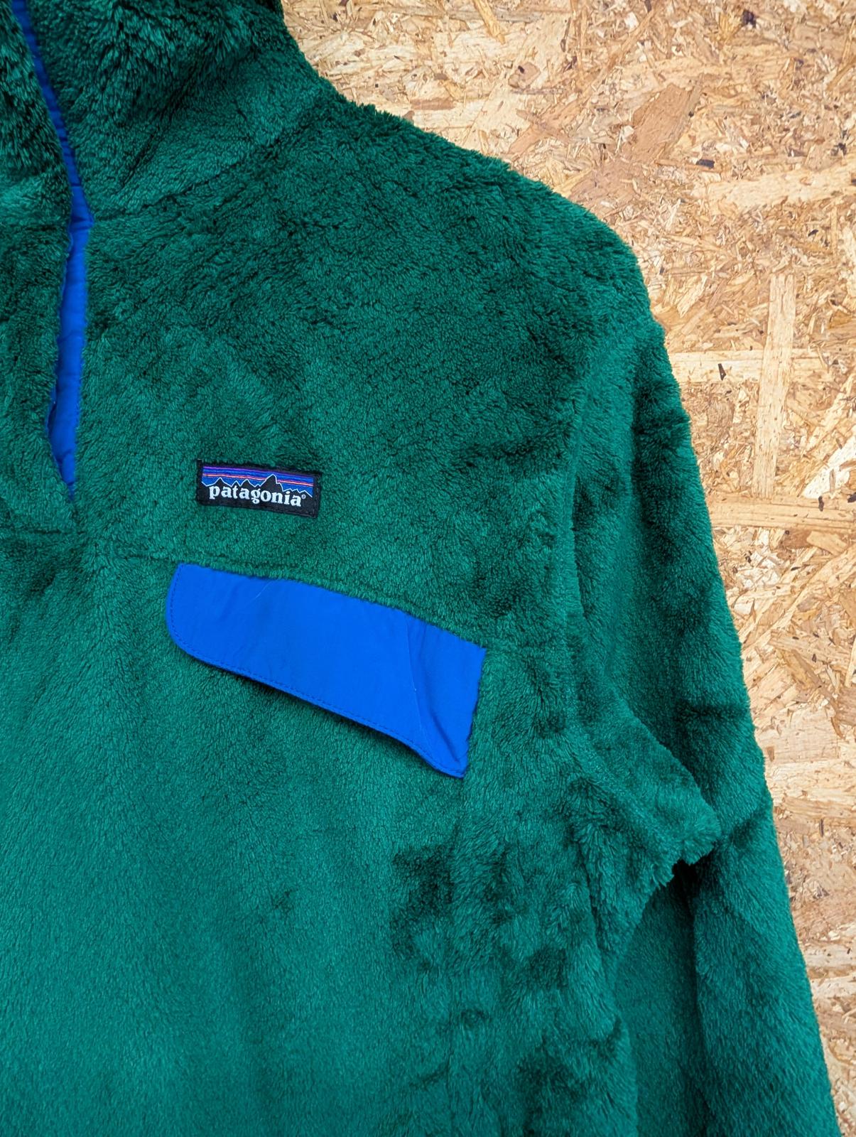 Patagonia Synchilla Snap-T Fleece Large Women Green Blue Pocket Retro-X Better
