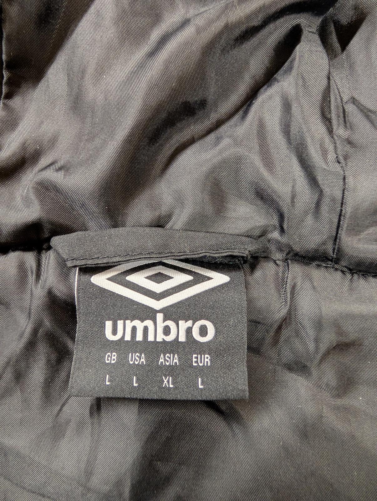 West Ham United Hooded Puffa Jacket Large Men Utility Black Zip Coach Football