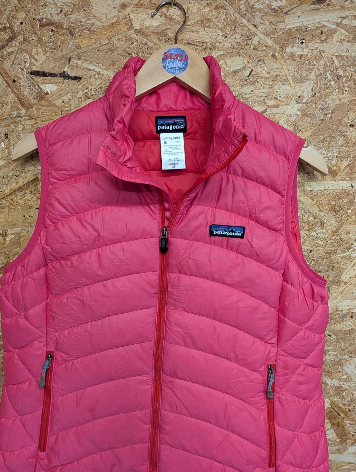 Patagonia Down Puff Vest Medium Women Goosedown Feather Pink Gilet Bodywarmer