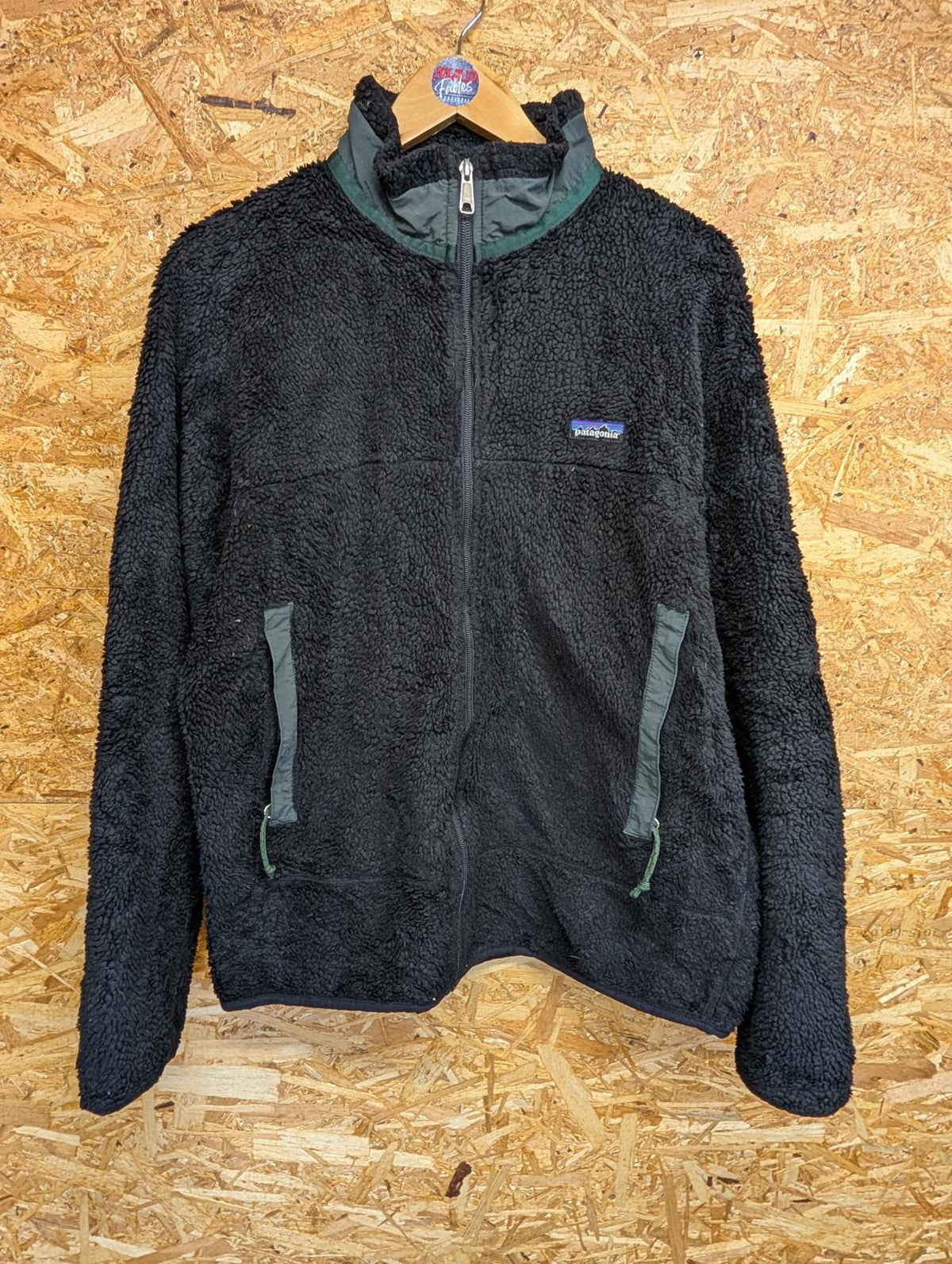Patagonia Retro X Deep Pile Fleece Large Men 90s USA Black Sherpa Full Zip