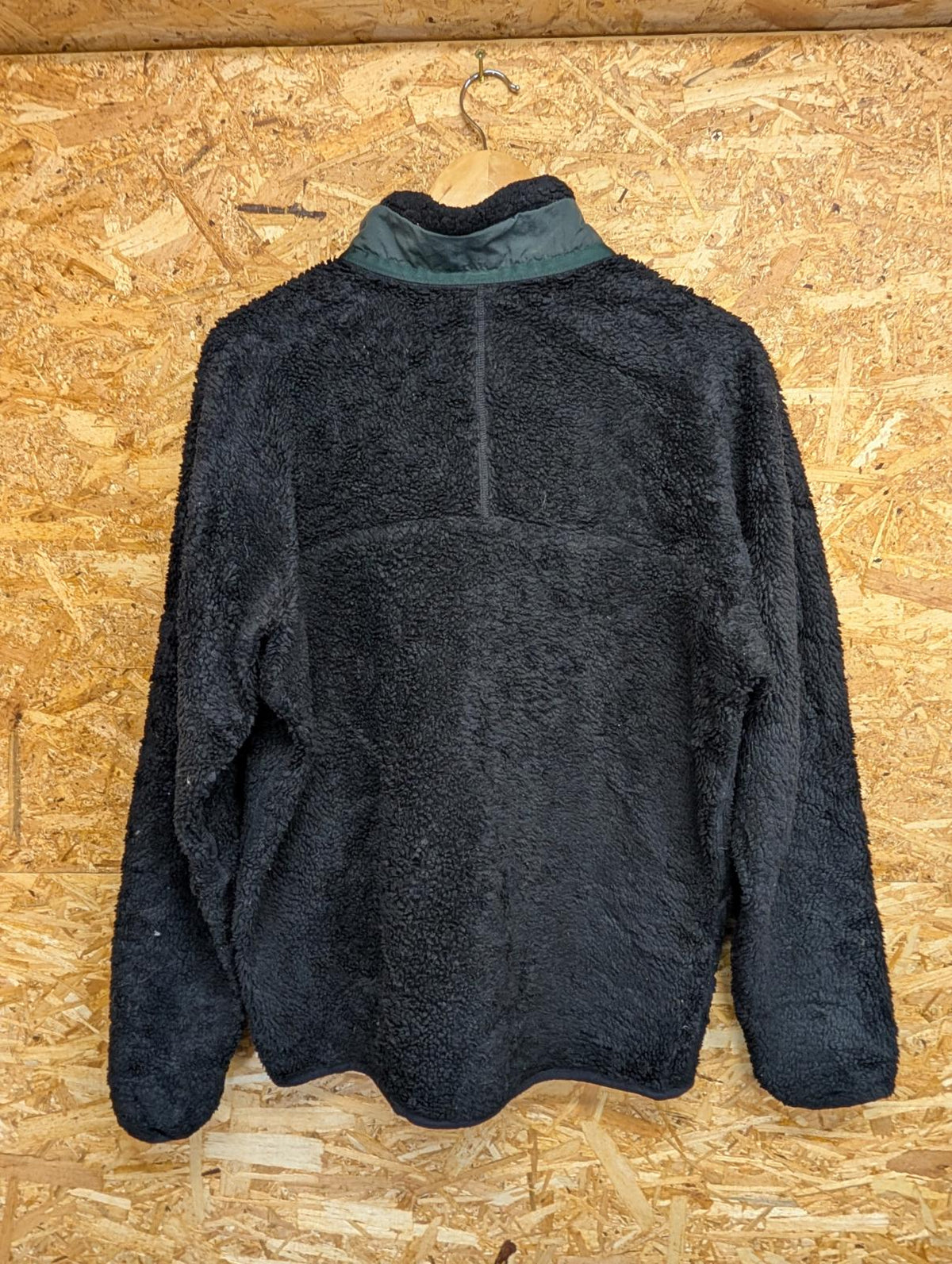 Patagonia Retro X Deep Pile Fleece Large Men 90s USA Black Sherpa Full Zip