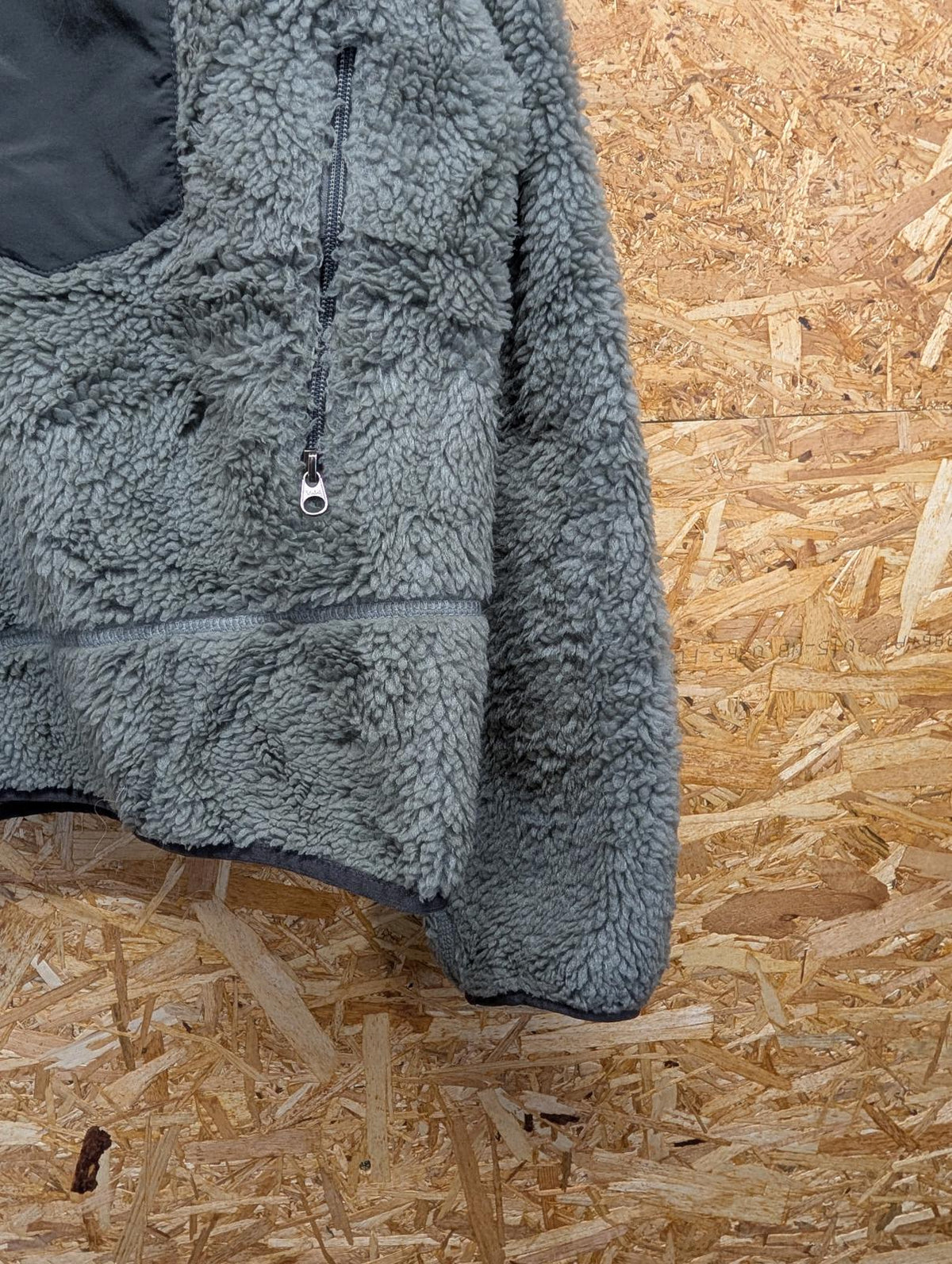Patagonia Retro X Deep Pile Fleece Large Men 90s USA Grey Sherpa Full Zip