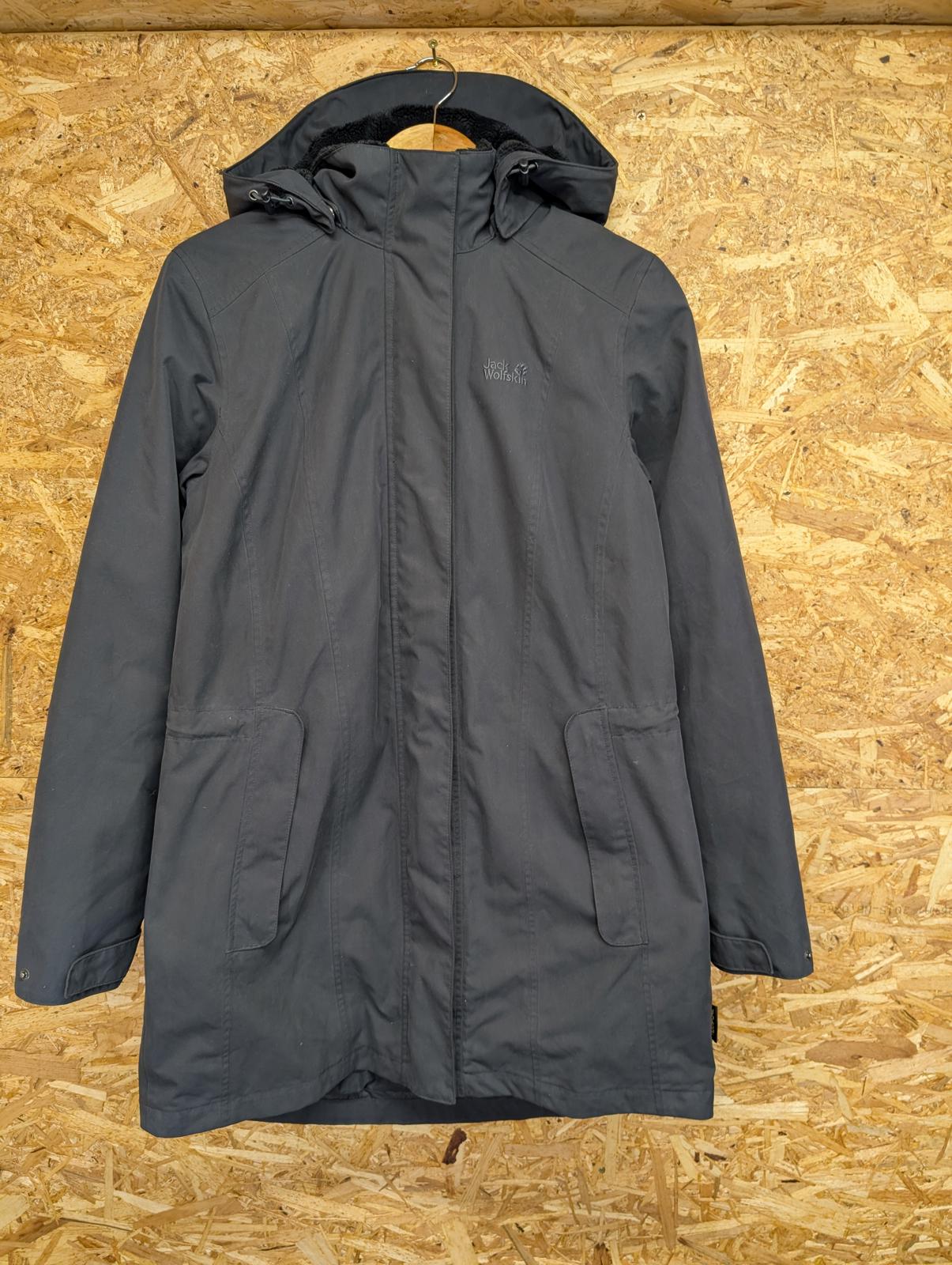 Jack Wolfskin Madison Avenue Parka Jacket SZ 12 Medium Women Coat Hooded Fleece