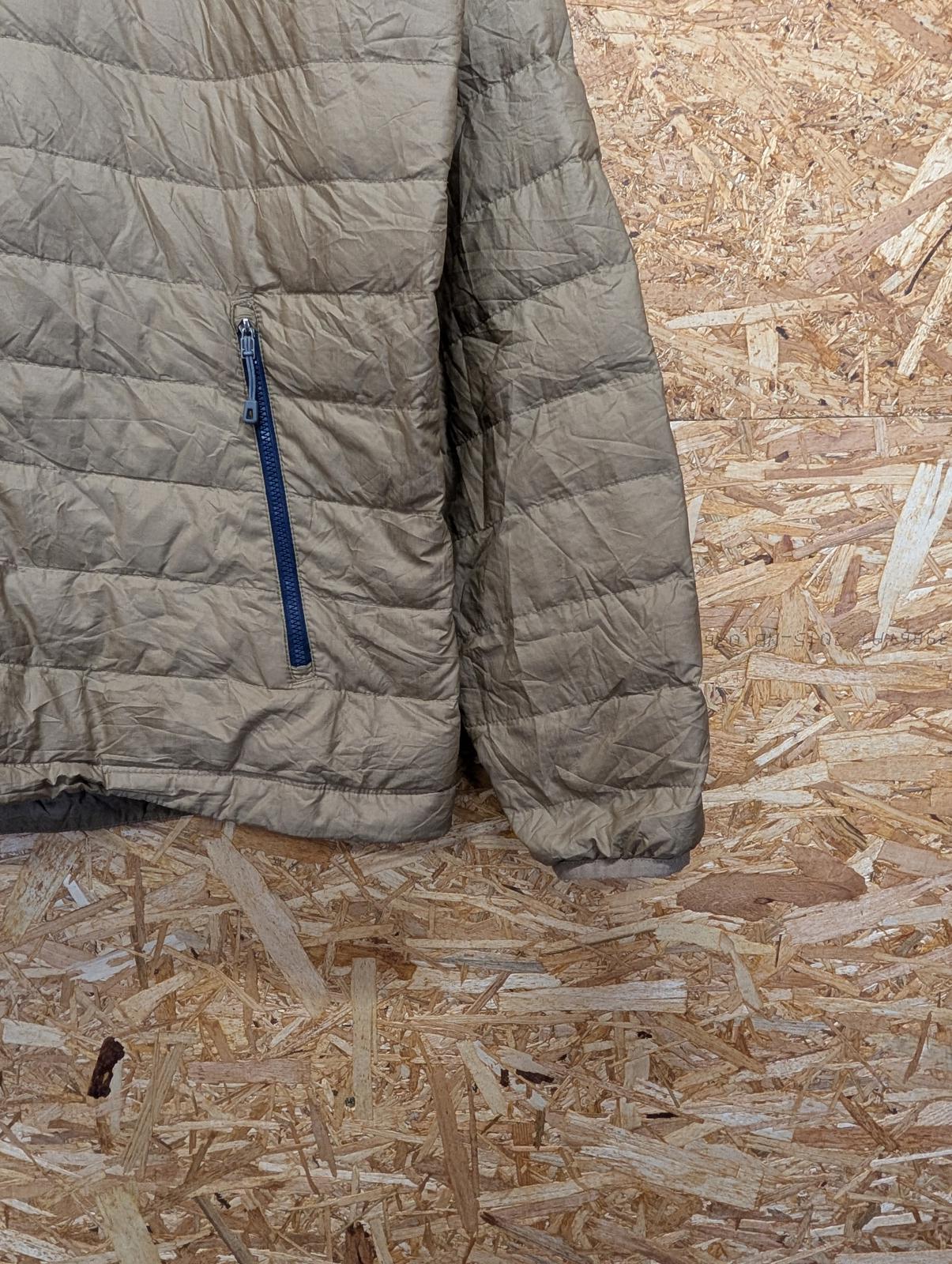 Patagonia Puffer Jacket Large Men Goosedown Feather Fill Tan Brown Nano Hooded