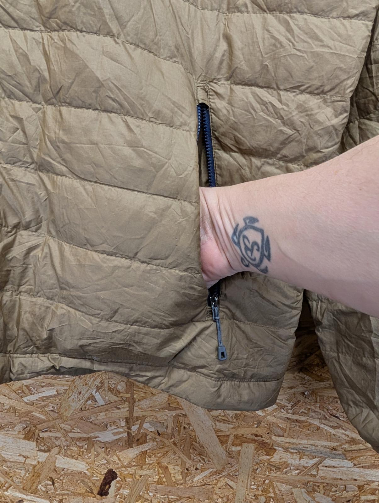 Patagonia Puffer Jacket Large Men Goosedown Feather Fill Tan Brown Nano Hooded