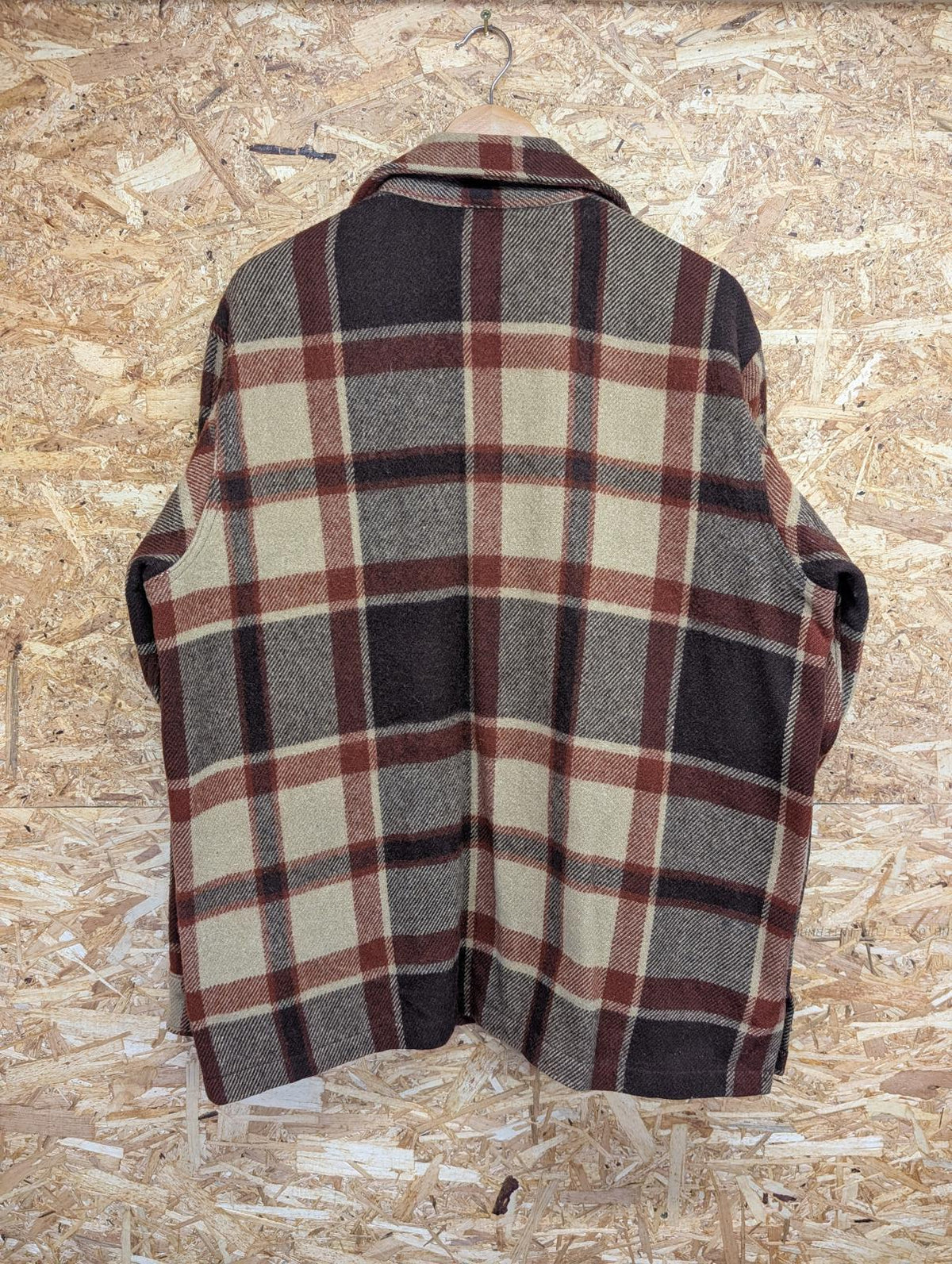 Vintage Woolrich Overshirt Mens Large Button-Up Heavy Duty Tan Brown Shirt
