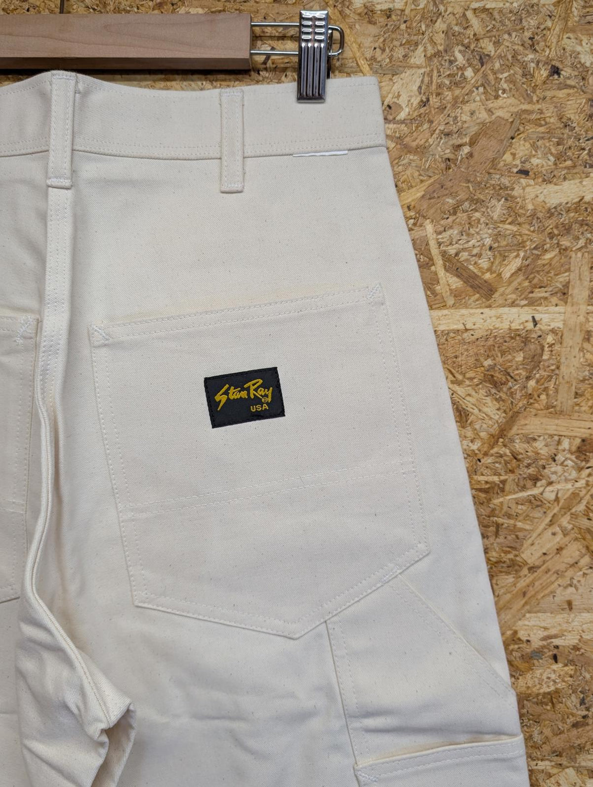 Stan Ray Carpenter Jeans W28 L32 Men Baggy Fit Cream White Cargo USA Zip Fly