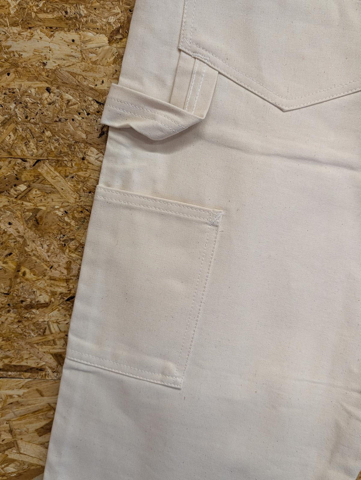 Stan Ray Carpenter Jeans W28 L32 Men Baggy Fit Cream White Cargo USA Zip Fly