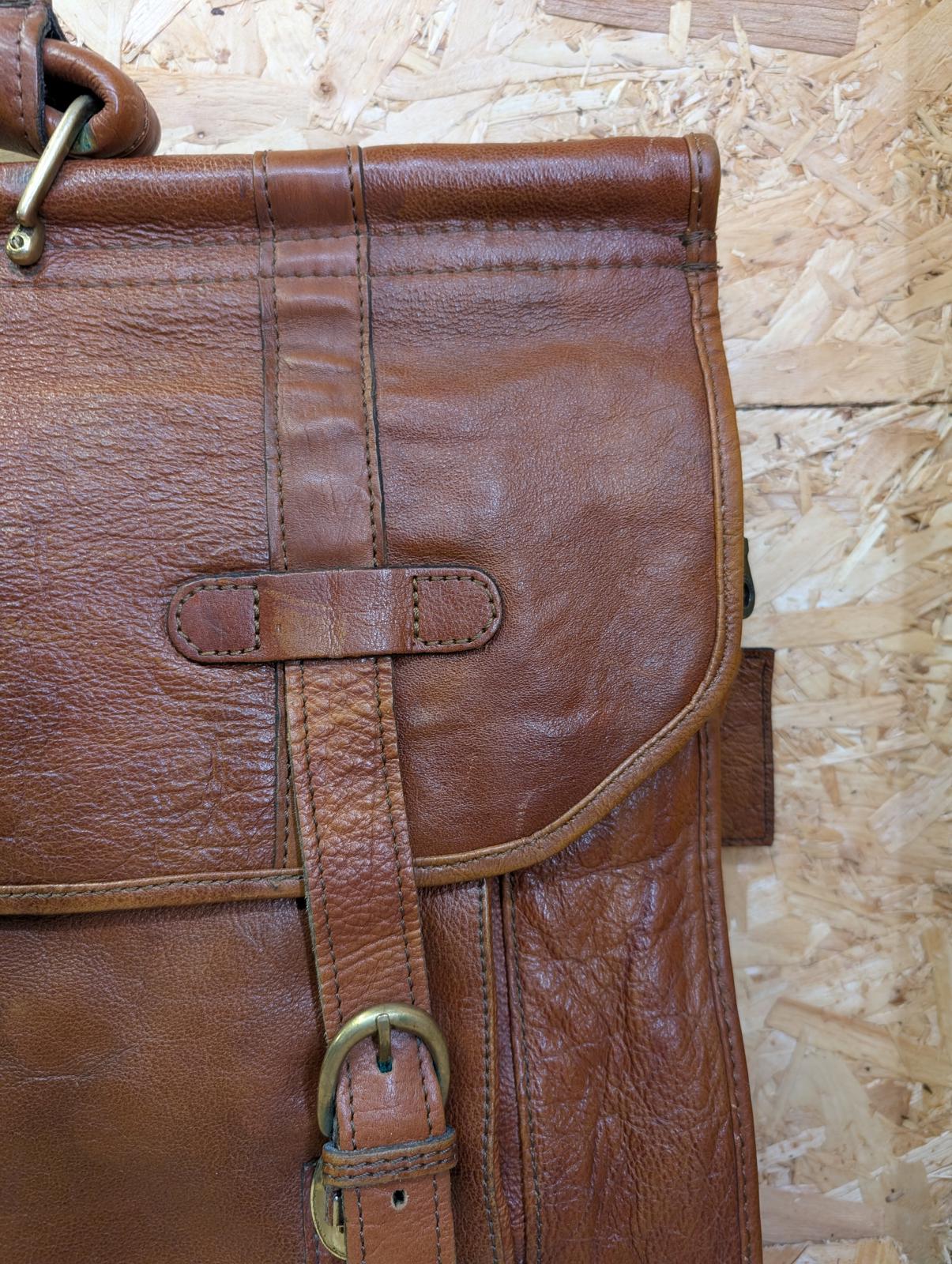 Hi-Design Quality Leather Brown 19 " Messenger Bag Medium Briefcase Satchel Book