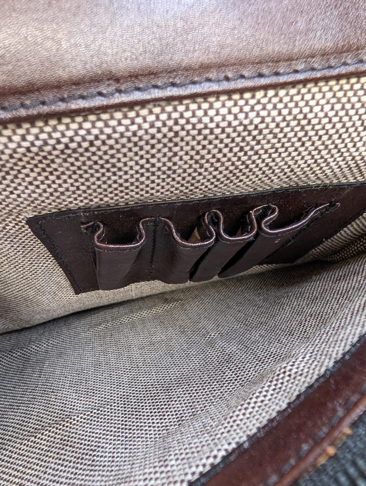 Hidesign Quality Leather Brown 15.5" Messenger Bag Medium Briefcase Satchel Book
