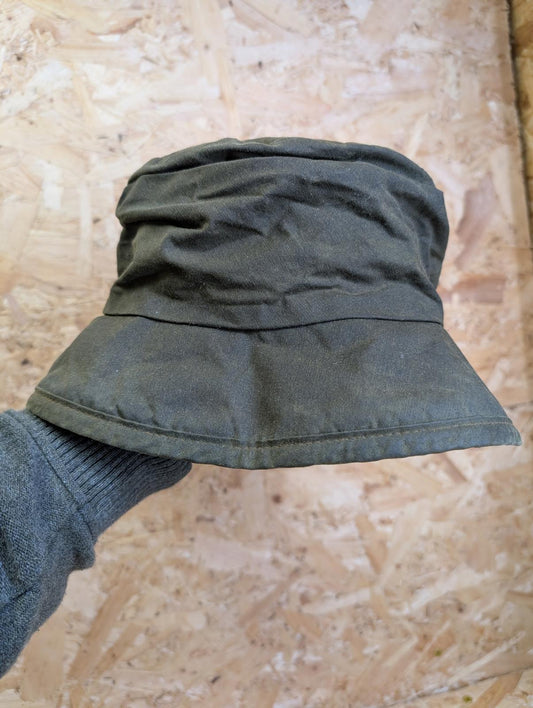 Barbour Medium D704 Ladies Casual Wax Hat Sage Green Cotton Moleskin Lined