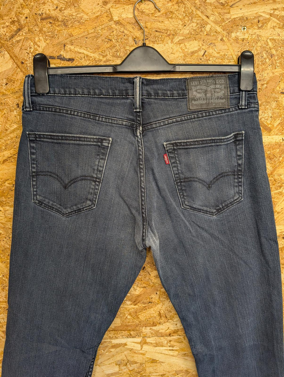 Levis 511 Slim Jeans W32 L32 Men Navy Blue Slim Straight Leg Red Tab Zip Fly