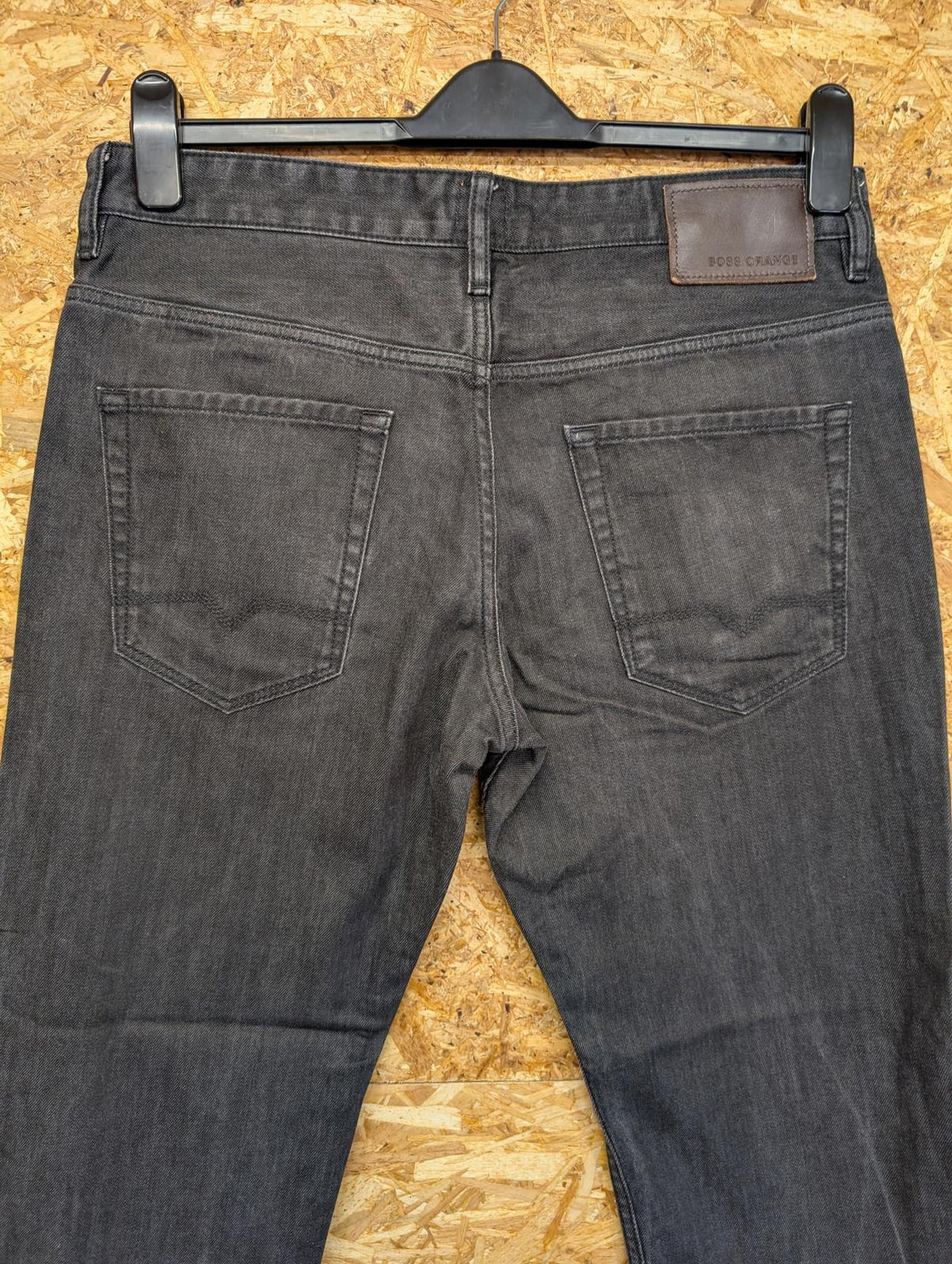 Hugo Boss Jeans W34 L32 Men Regular Fit Black Stonewash Denim Straight Button