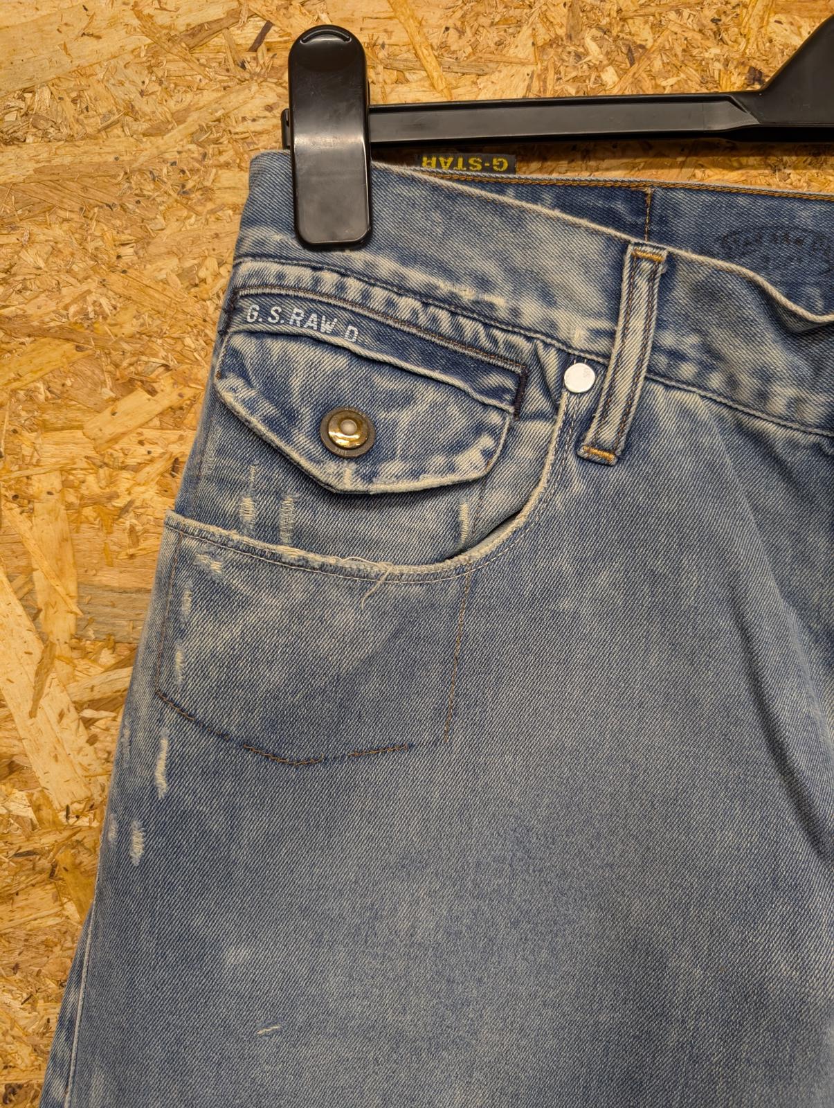 G-Star Morris Loose Jeans W33 L32 Men Straight Leg Mid Blue Denim Italy Made