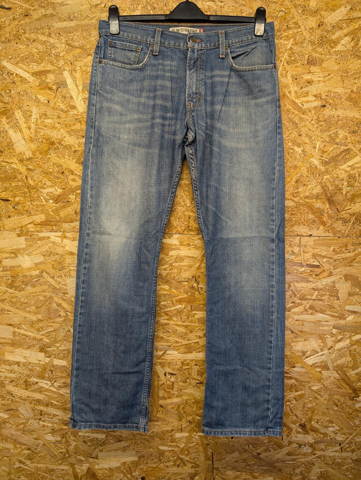 Levis 514 Blue Jeans W33 L32 Men Slim Straight Fit Red Tab Denim Zip Fly