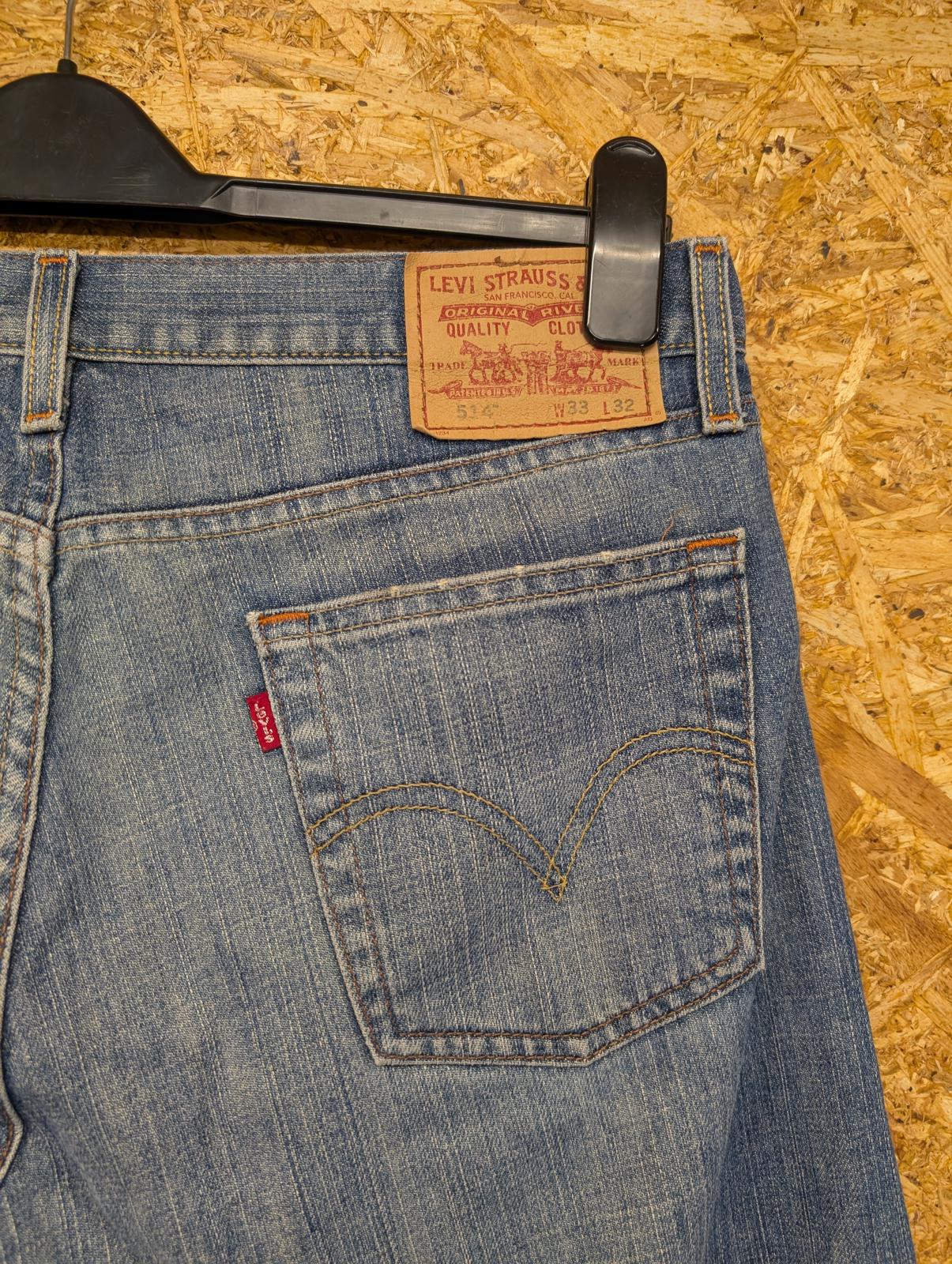 Levis 514 Blue Jeans W33 L32 Men Slim Straight Fit Red Tab Denim Zip Fly