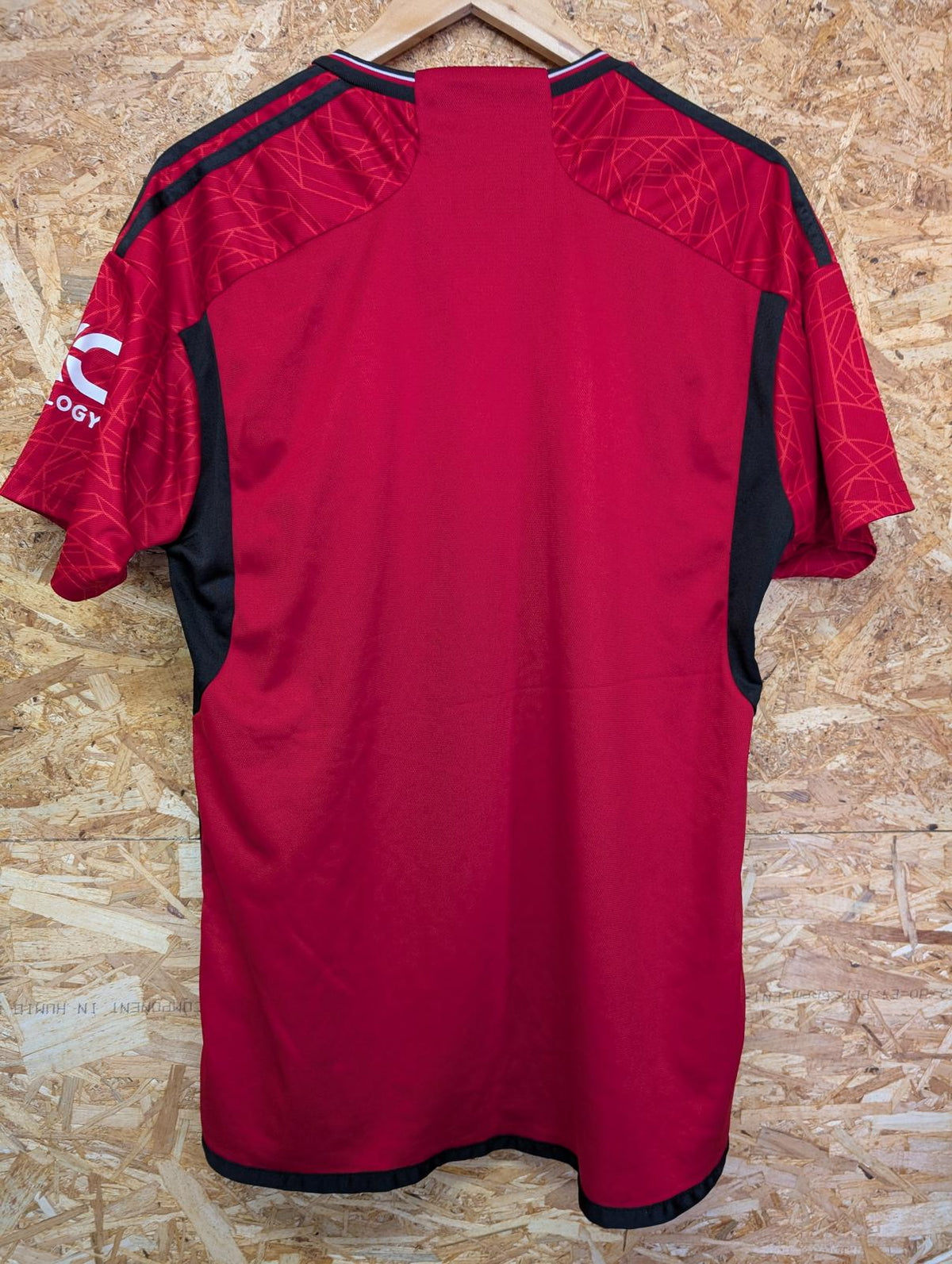 Manchester United 23-24 Home Shirt Large Men Soccer Adidas Jersey Short Sleeve