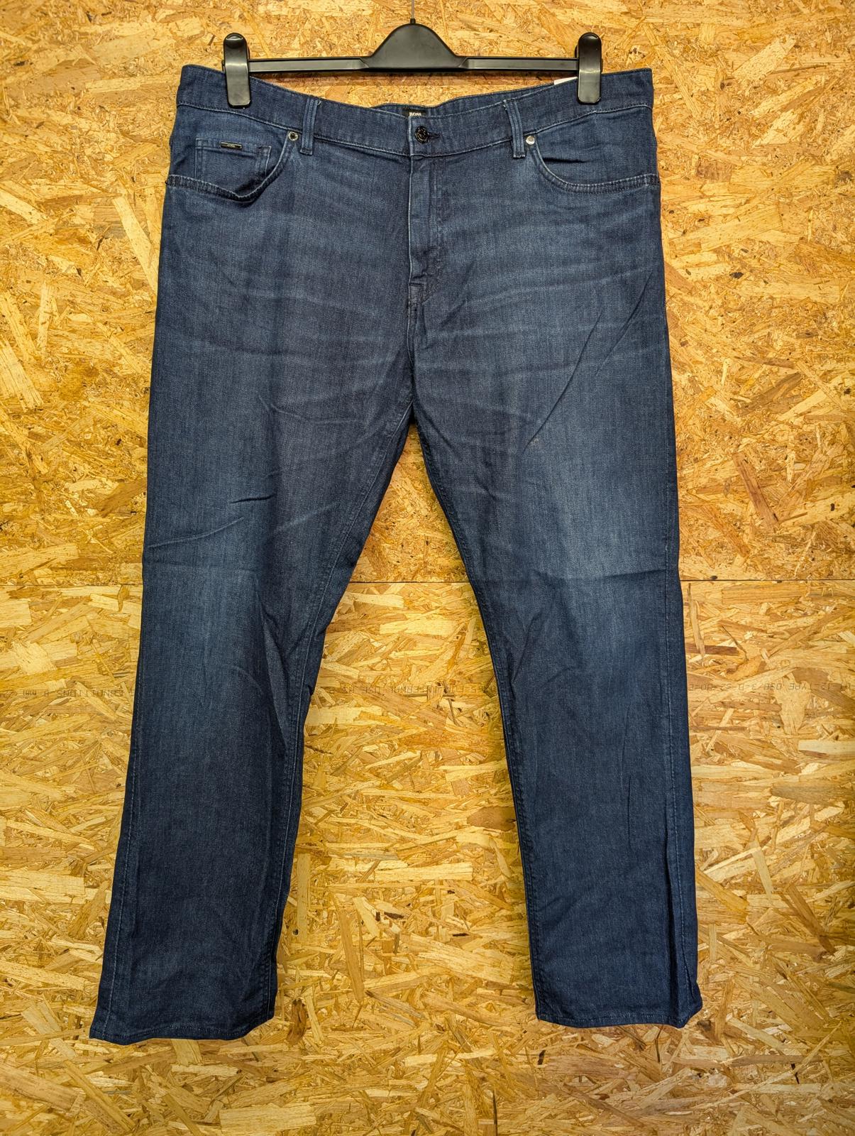 Hugo Boss Jeans W40 L32 Men Regular Fit Navy Blue Candiani Denim Made in Italy