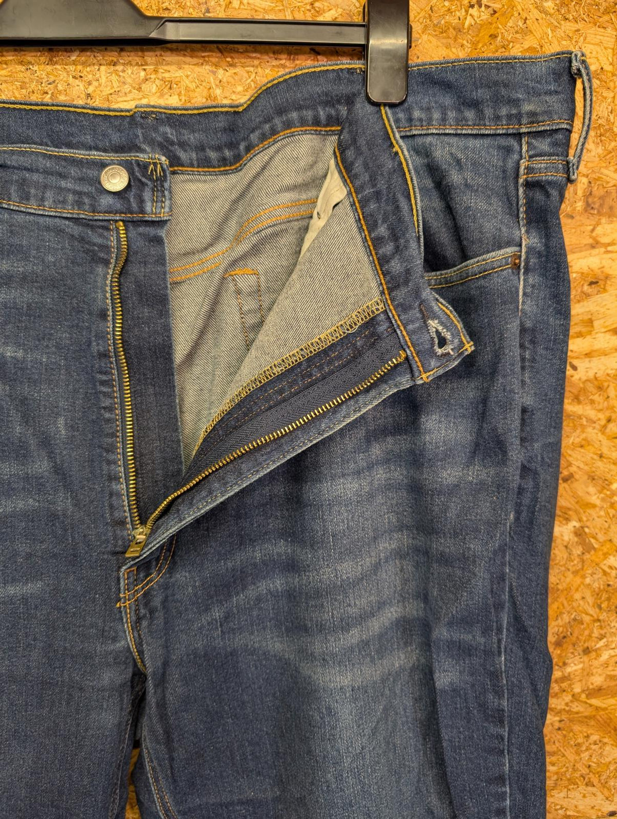 Levis 514 Blue Jeans W44 L27 Men Red Tab Straight Leg Relaxed Fit Blue Denim