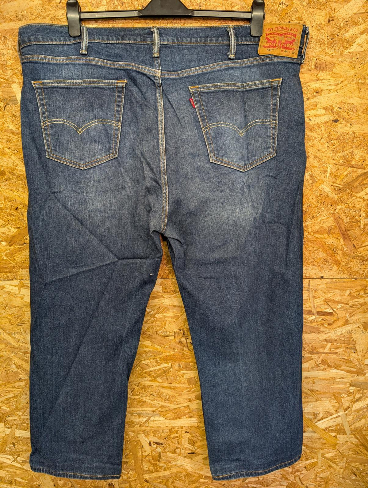 Levis 514 Blue Jeans W44 L27 Men Red Tab Straight Leg Relaxed Fit Blue Denim