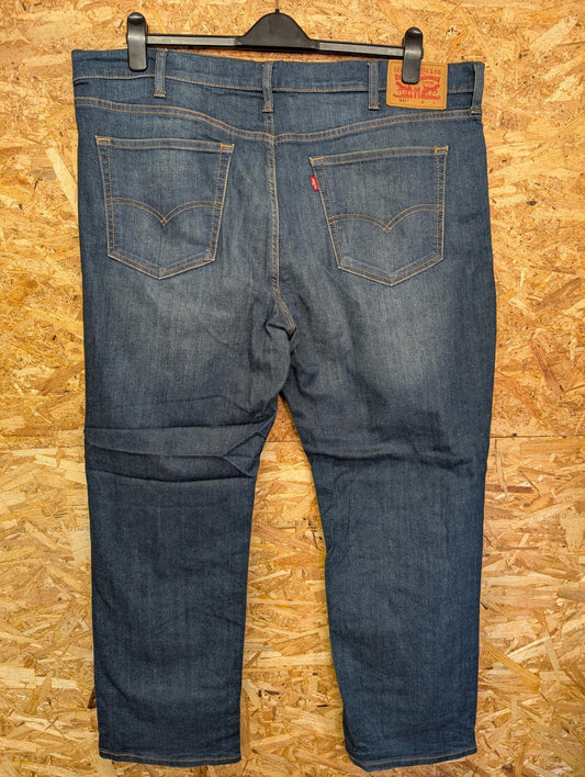 Levis 541 Jeans W44 L30 Men Navy Blue Stretch Denim Athletic Fit Zip Fly