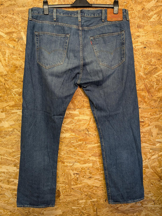 Levis 501 Blue Jeans W40 L32 Men Premium Big-E Red Tab Straight Leg Blue Denim
