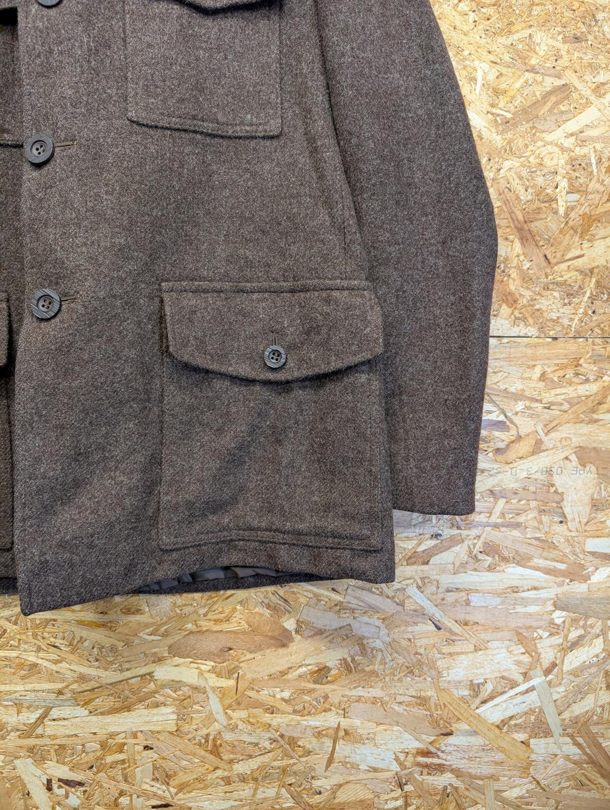 Vintage St Michaels Wool Chore Jacket Medium Men Brown Overshirt M&S Marks