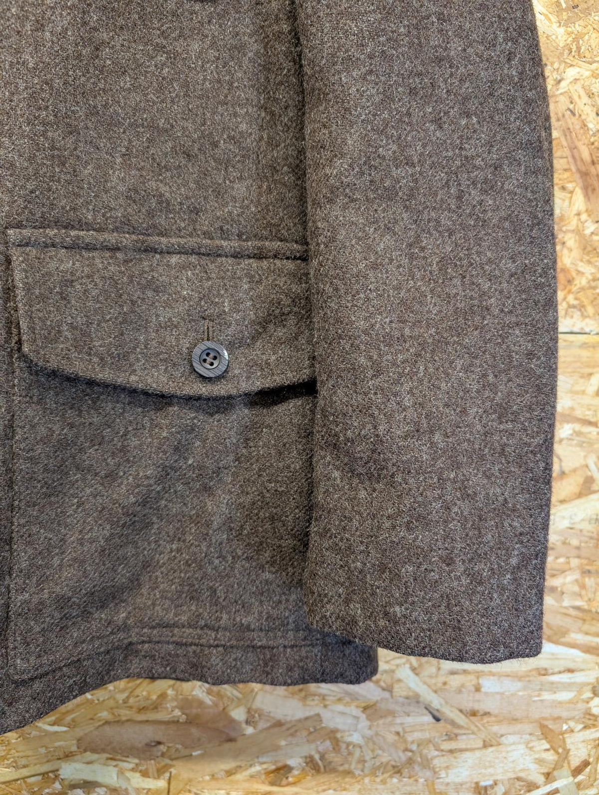 Vintage St Michaels Wool Chore Jacket Medium Men Brown Overshirt M&S Marks