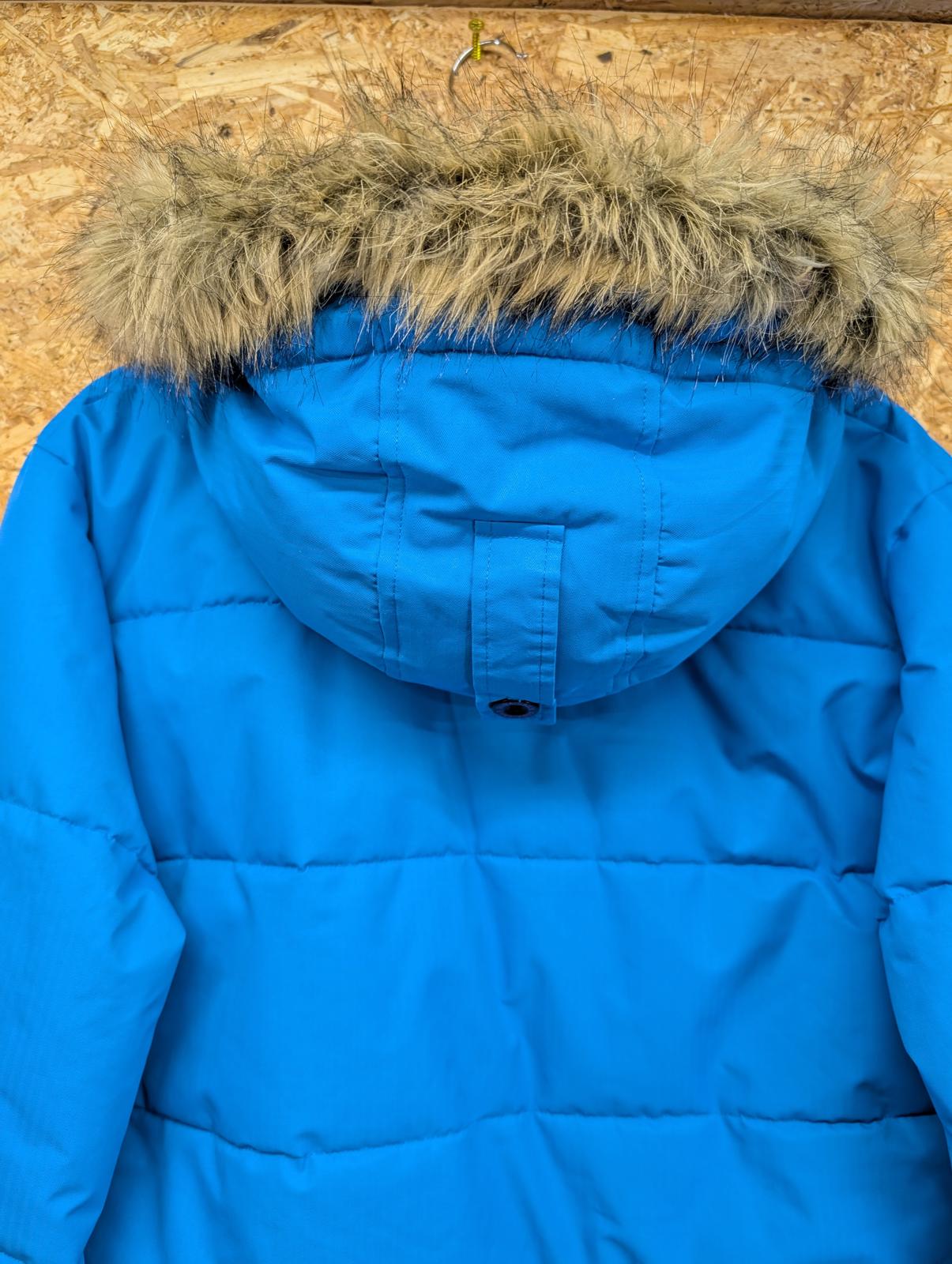 Quba Sails X-Series Puffa Jacket Size Medium Men Blue Parka Hooded Fleece