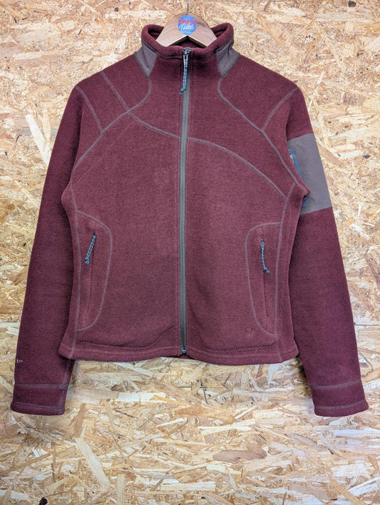 Mountain Hardware Fleece Medium Women Full Zip Pullover Jacket Burgundy Red