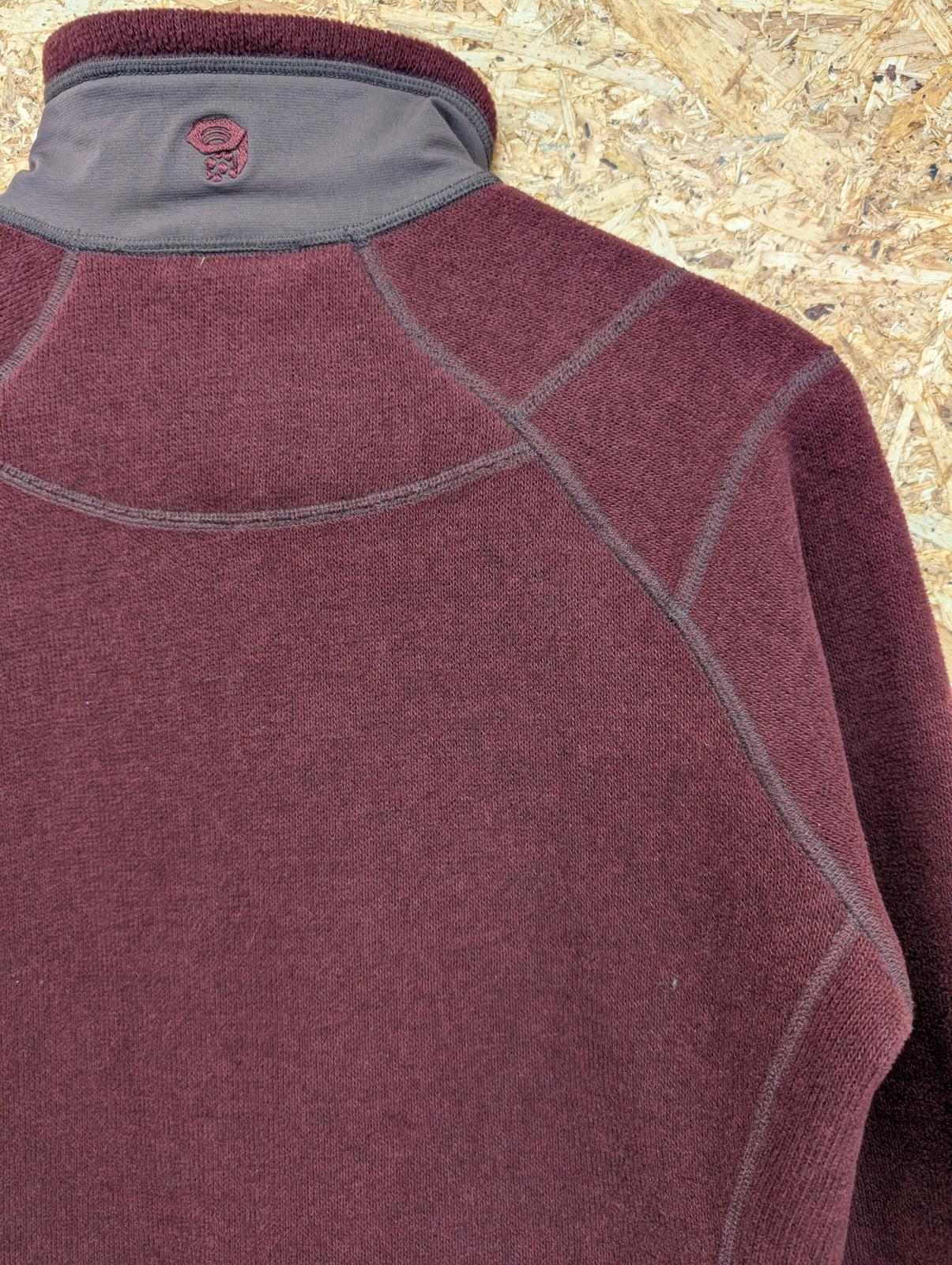 Mountain Hardware Fleece Medium Women Full Zip Pullover Jacket Burgundy Red