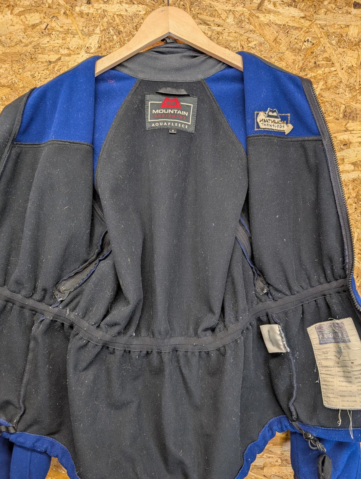Mountain Equipment Aqua-Fleece Jacket Size 10 Small Women Waterproof Hiking Blue