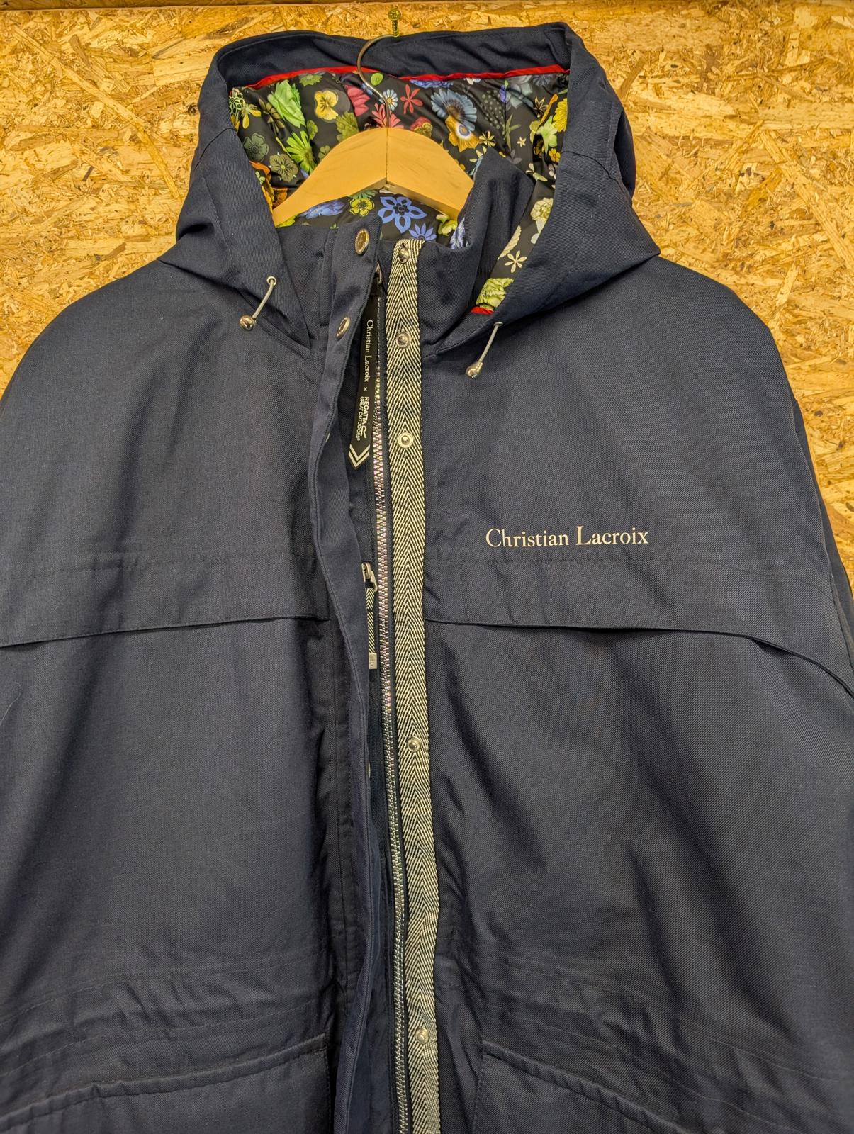 Christian Lacroix x Regatta Parka Jacket Size 16 Women Winter Coat Navy Blue