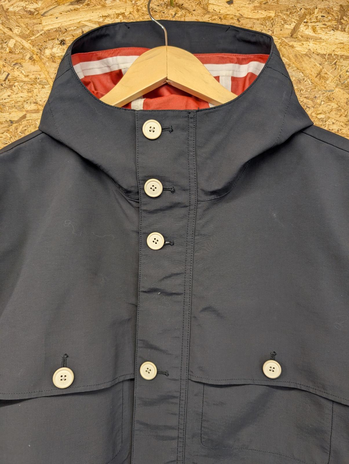 Levis California Jacket Medium Men Hooded Black Waterproof Anorak Raincoat Parka