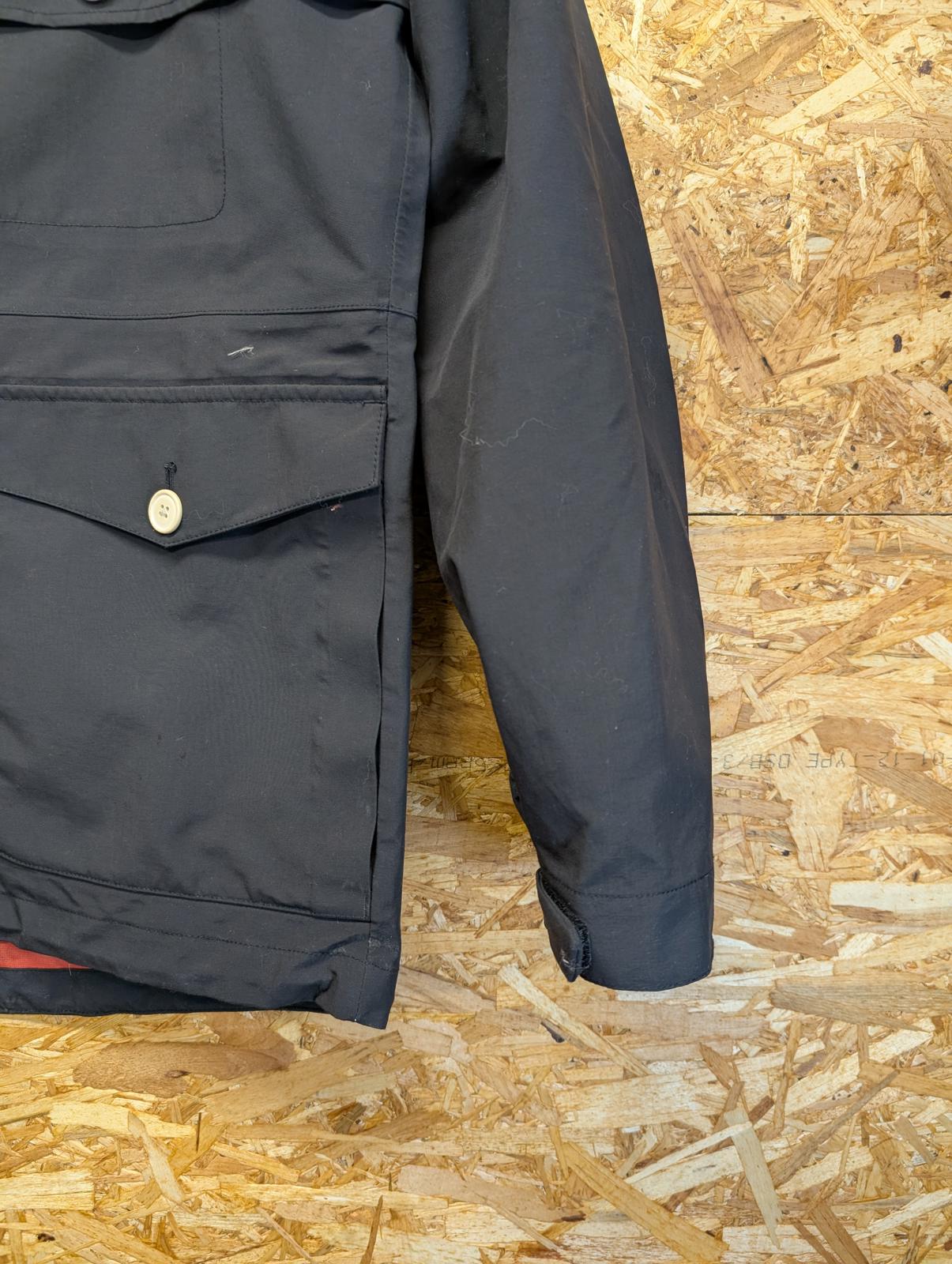 Levis California Jacket Medium Men Hooded Black Waterproof Anorak Raincoat Parka