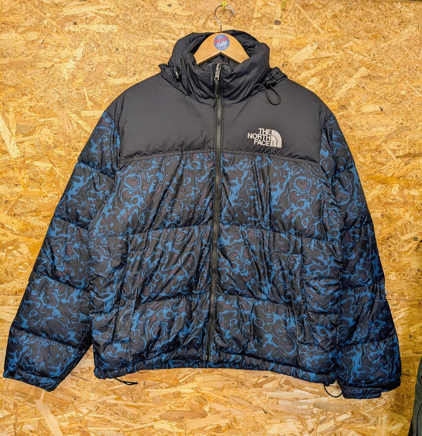 TNF North Face Nuptse 700 Men Medium Goose Down Puffer Jacket Blue Coral 94 Rage