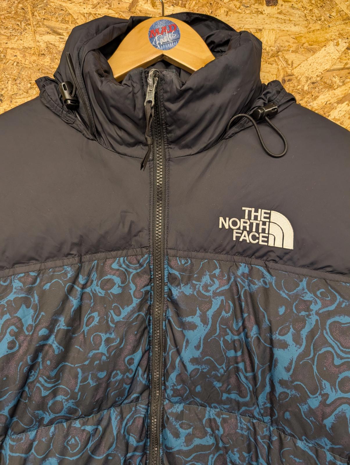 TNF North Face Nuptse 700 Men Medium Goose Down Puffer Jacket Blue Coral 94 Rage