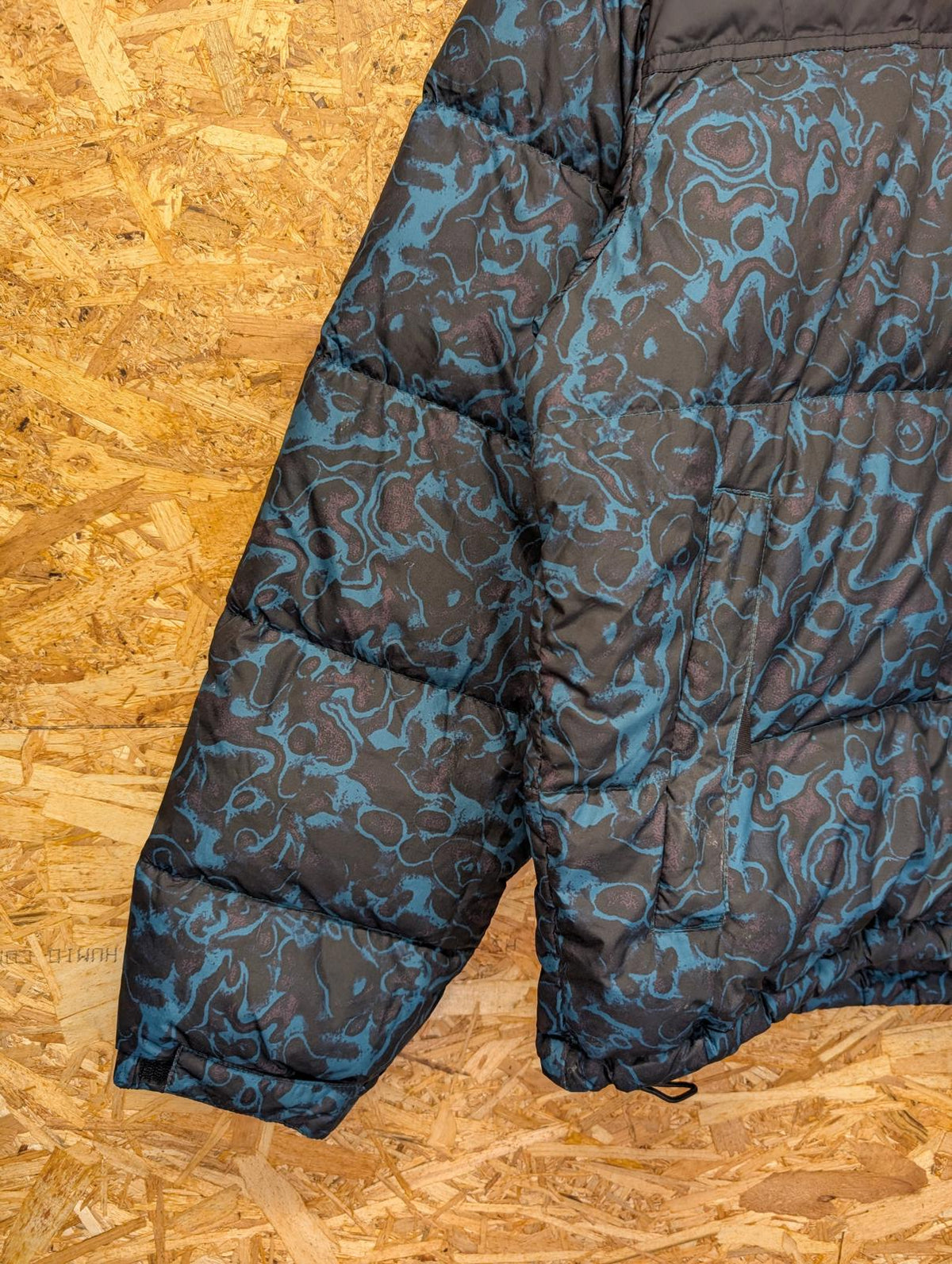 TNF North Face Nuptse 700 Men Medium Goose Down Puffer Jacket Blue Coral 94 Rage
