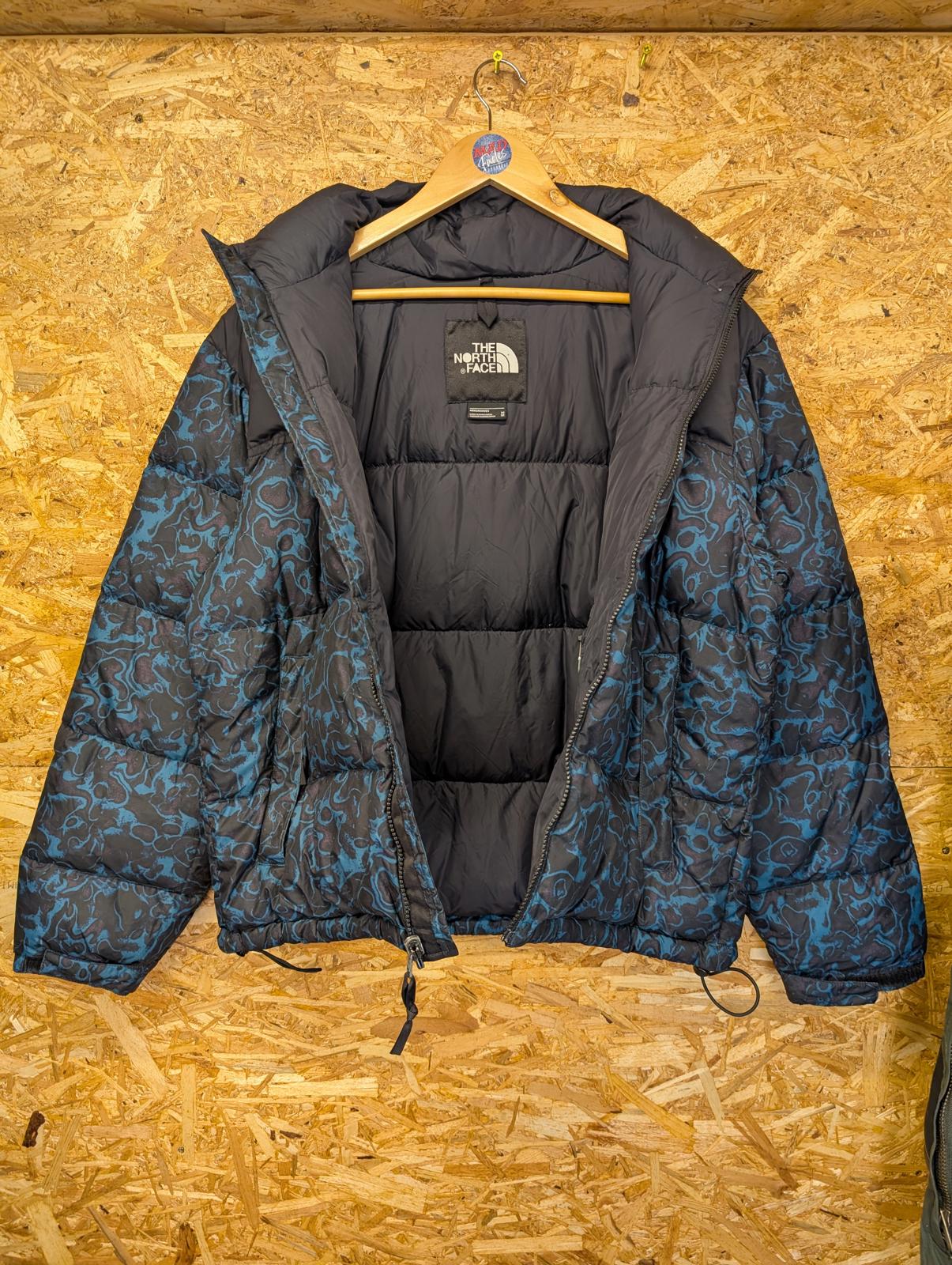 TNF North Face Nuptse 700 Men Medium Goose Down Puffer Jacket Blue Coral 94 Rage