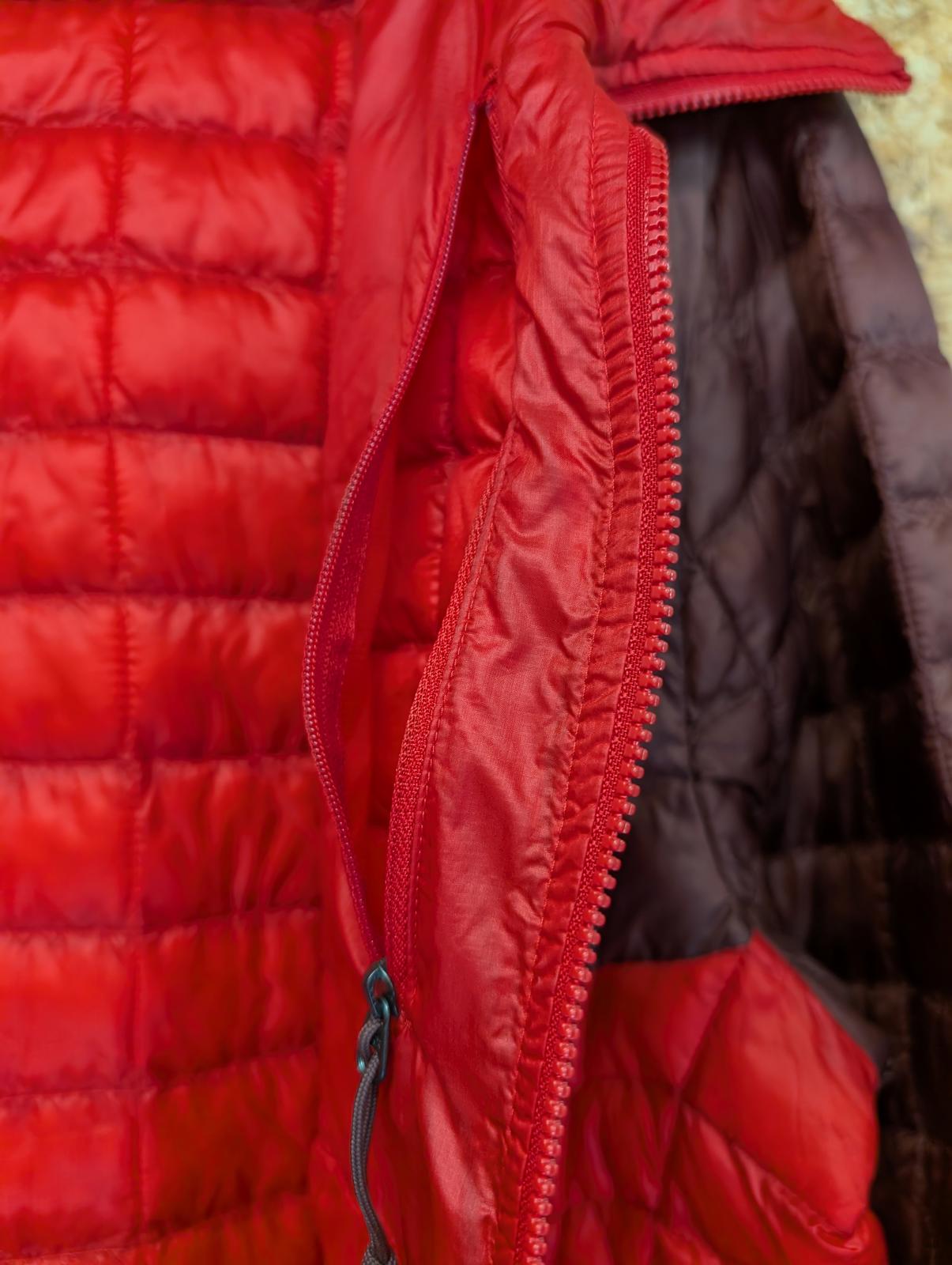 North Face Puffa Jacket Size XL Men TNF Thermoball Burgundy Red Parka Hooded