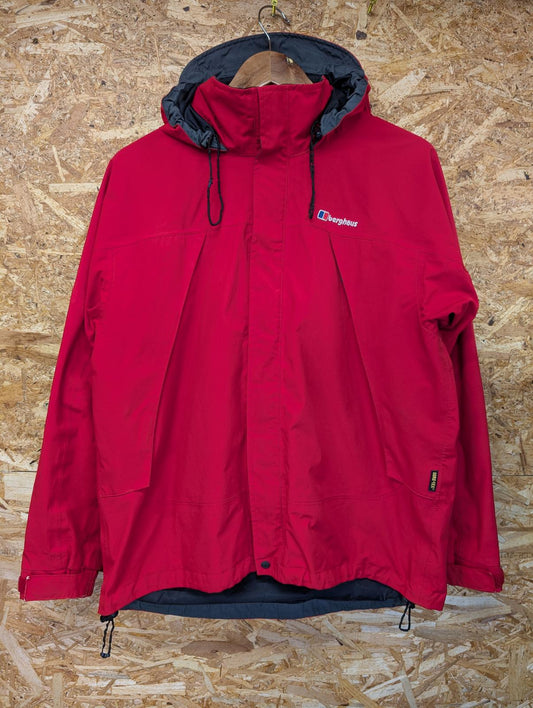 Berghaus Gore-Tex Jacket Womens 14 Medium Waterproof Outdoor Hiking Red Grey