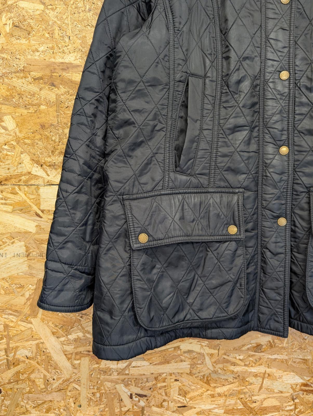 Barbour Black Beadnell Polarquilt Jacket UK 18 Women Quilted Fleece Lined