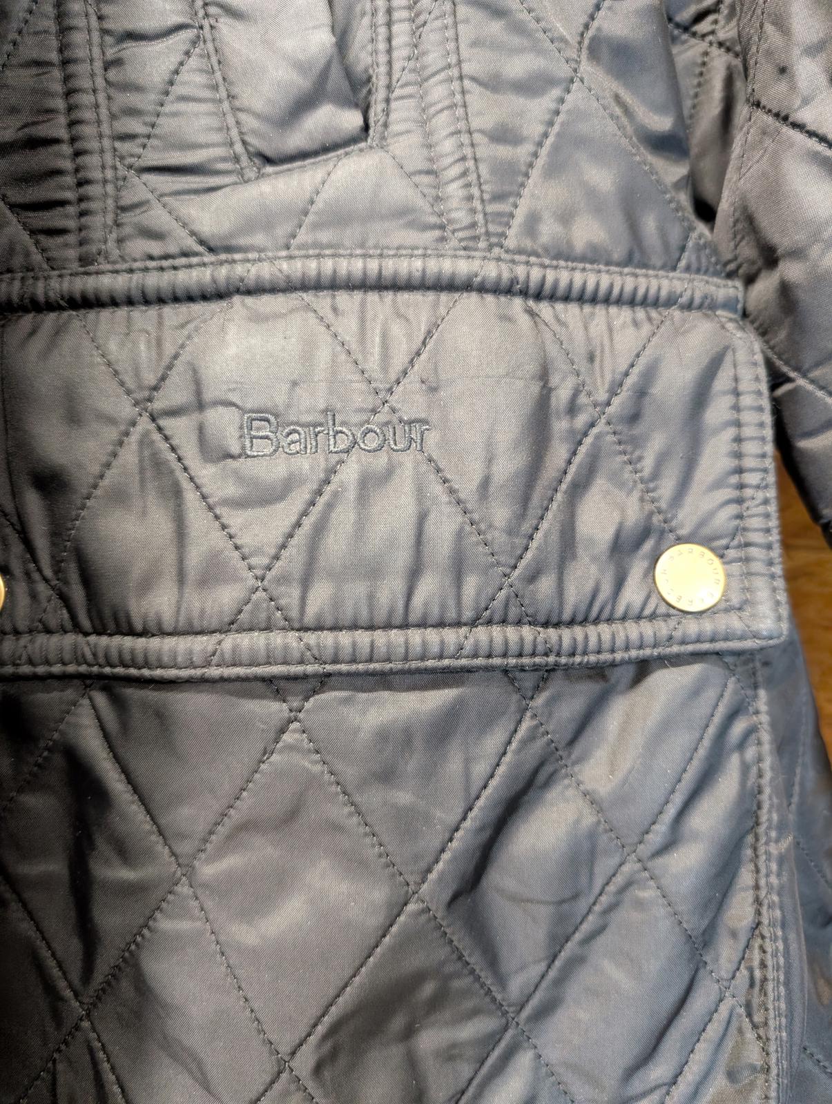 Barbour Black Beadnell Polarquilt Jacket UK 18 Women Quilted Fleece Lined