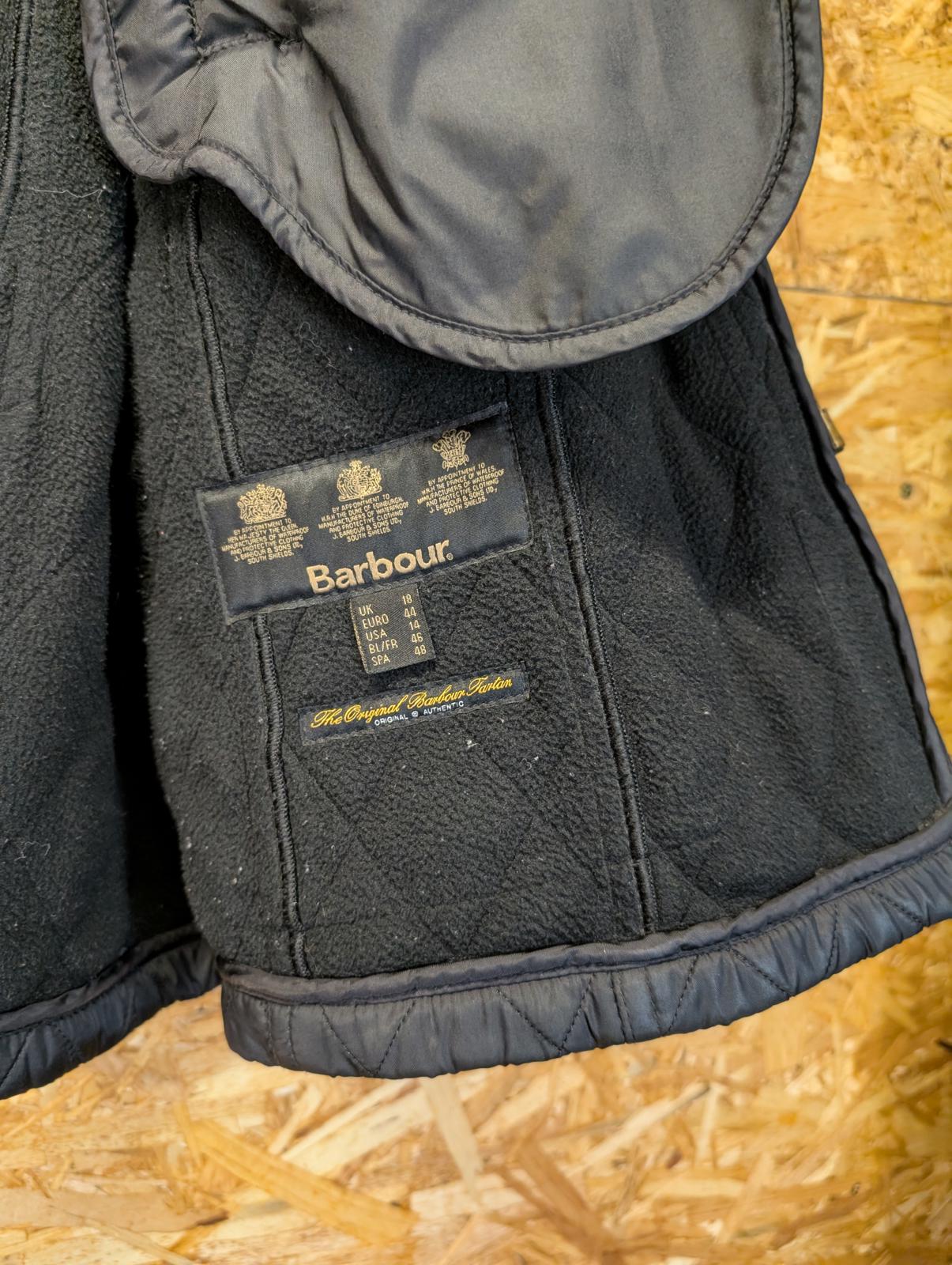 Barbour Black Beadnell Polarquilt Jacket UK 18 Women Quilted Fleece Lined